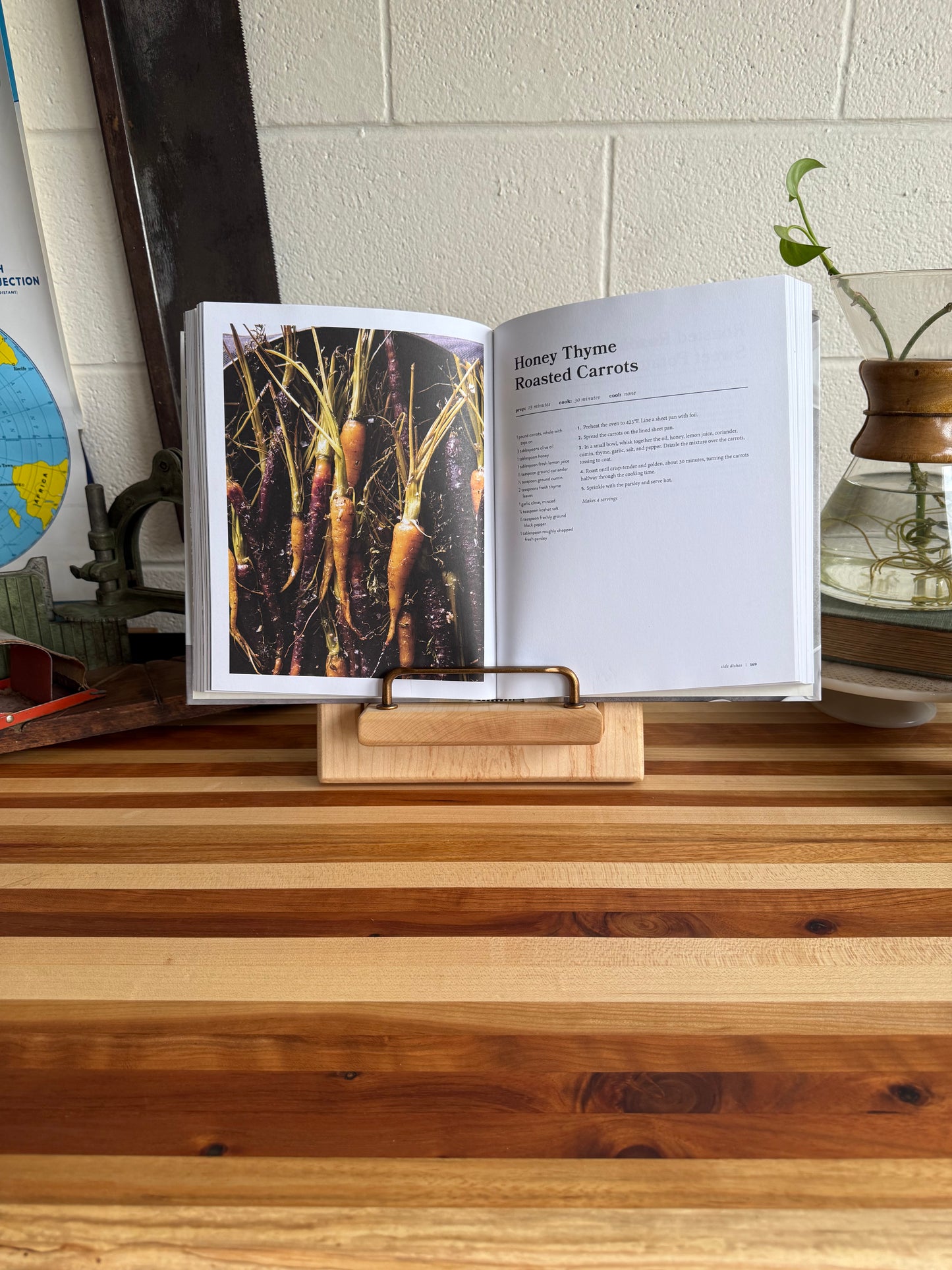 Cookbook Holder - Figured Maple