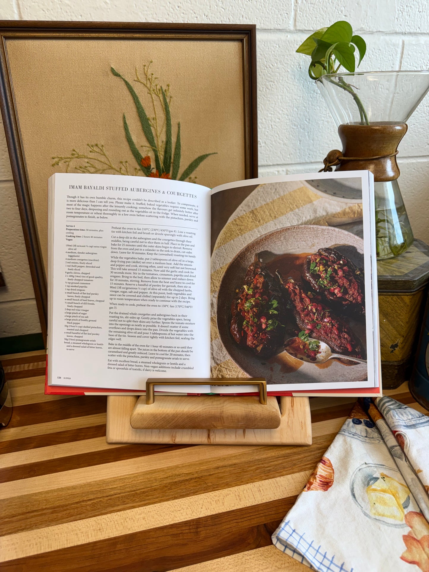 Cookbook Holder - Figured Maple