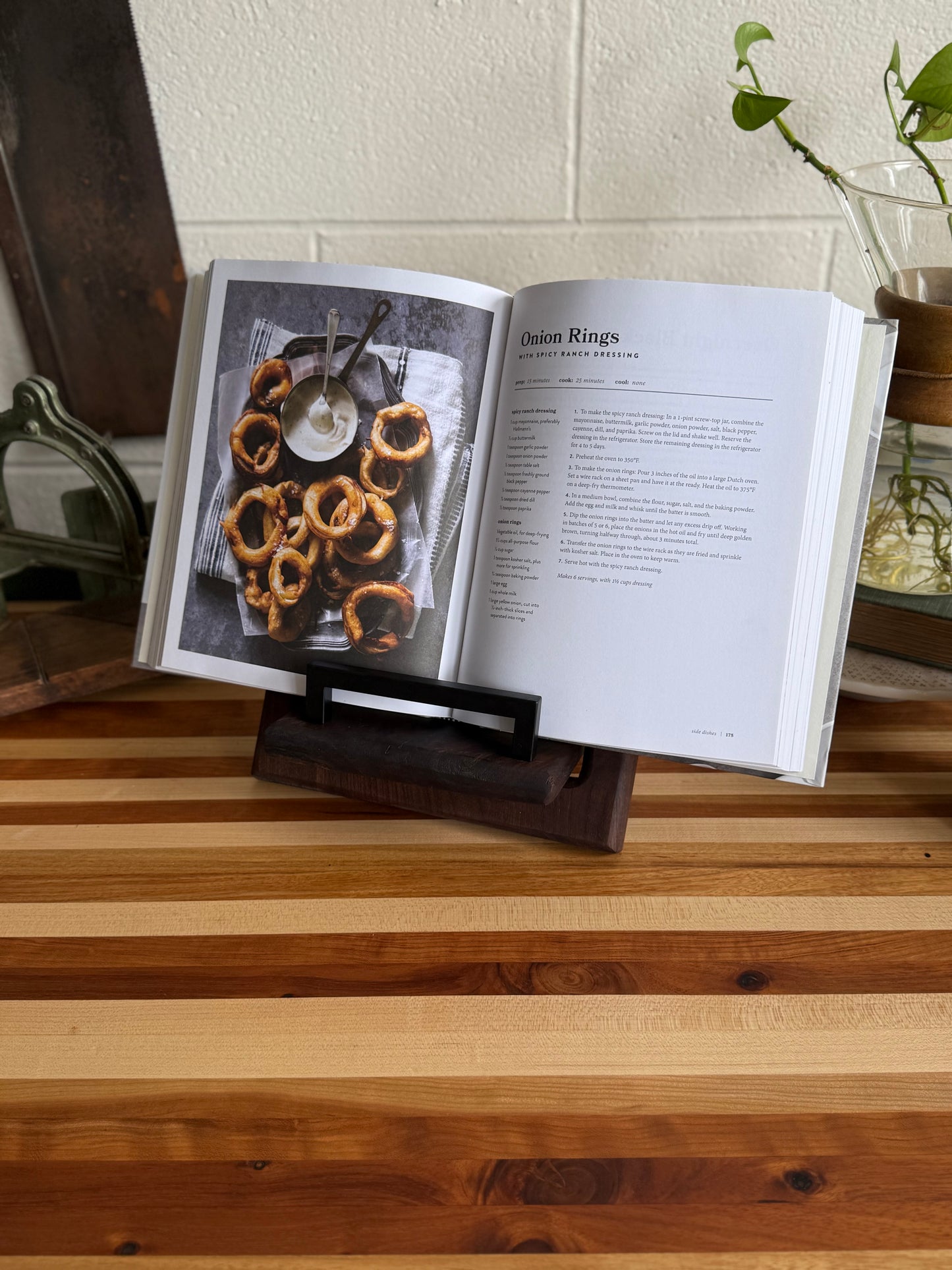 Cookbook Holder - Knotty Walnut