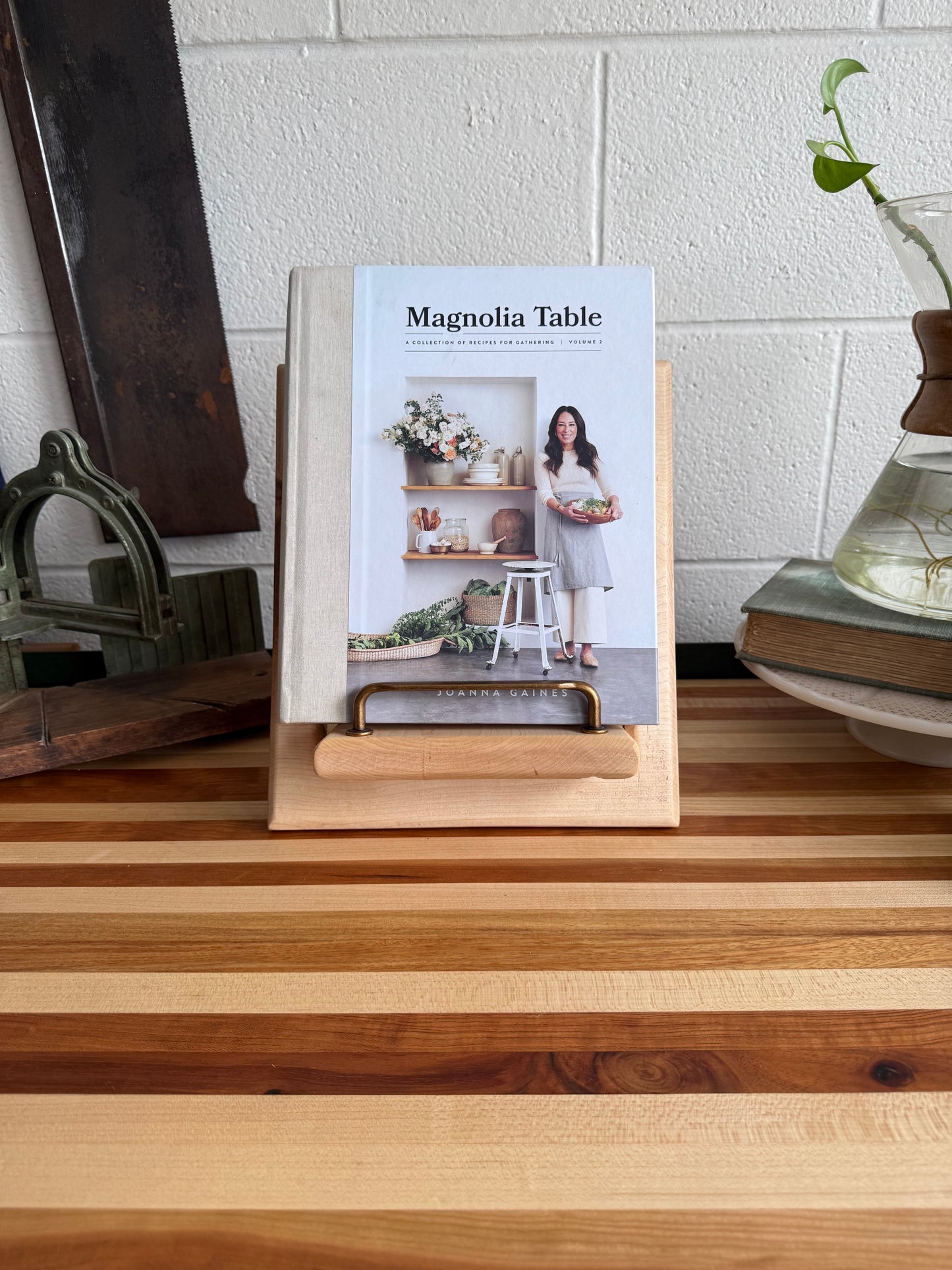Cookbook Holder - Rustic Maple