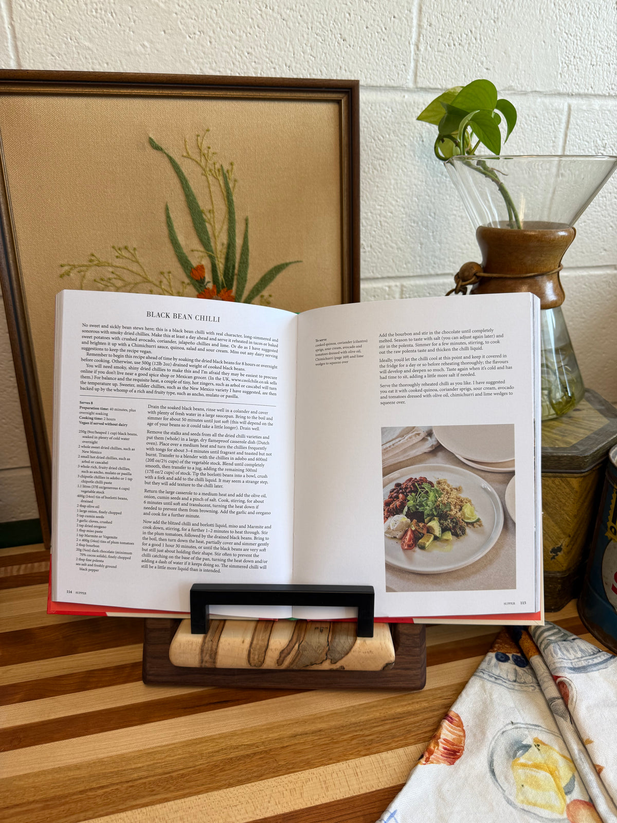 Cookbook Holder - Walnut & Ambrosia Maple