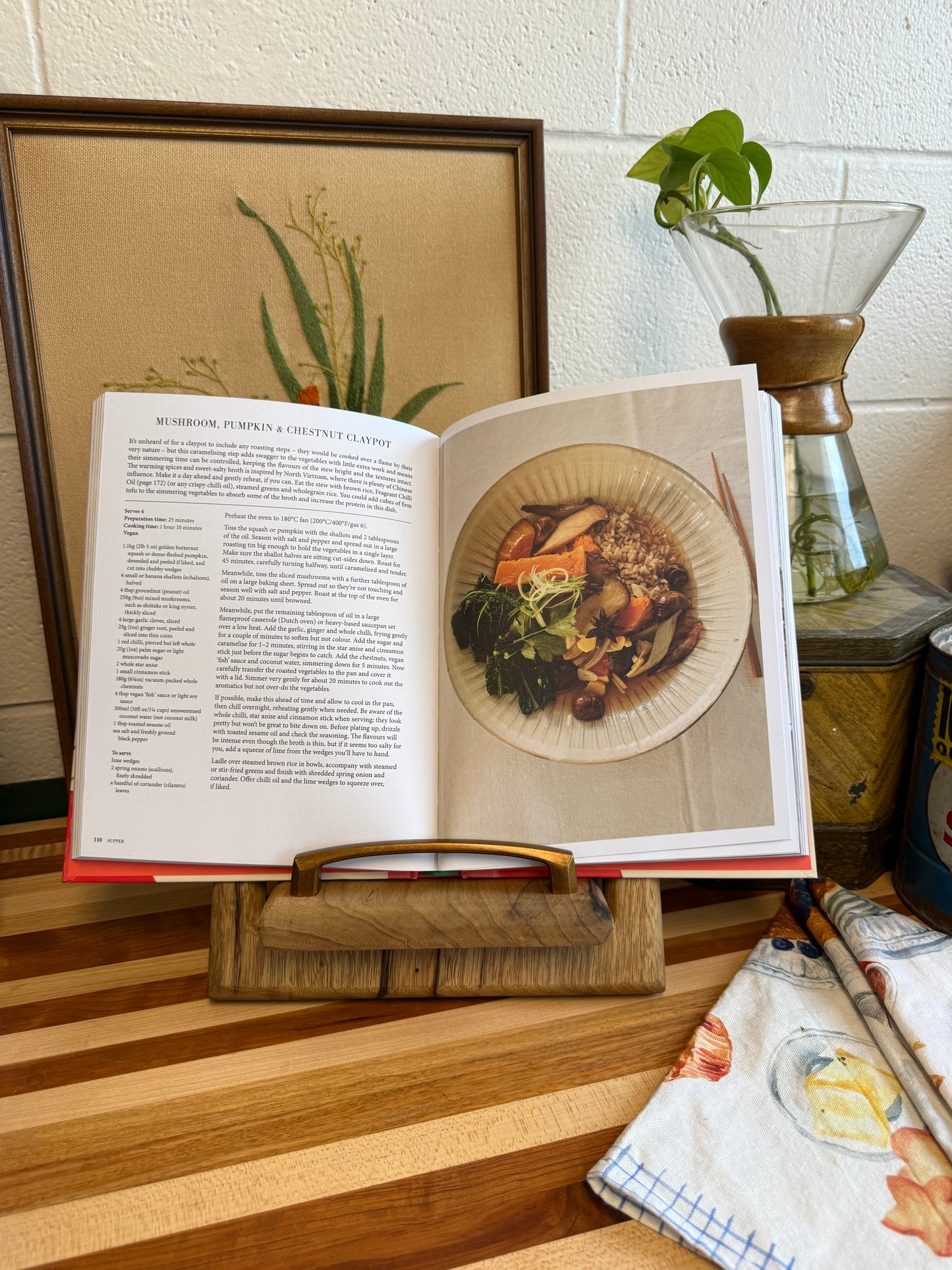 Cookbook Holder - Black Limba