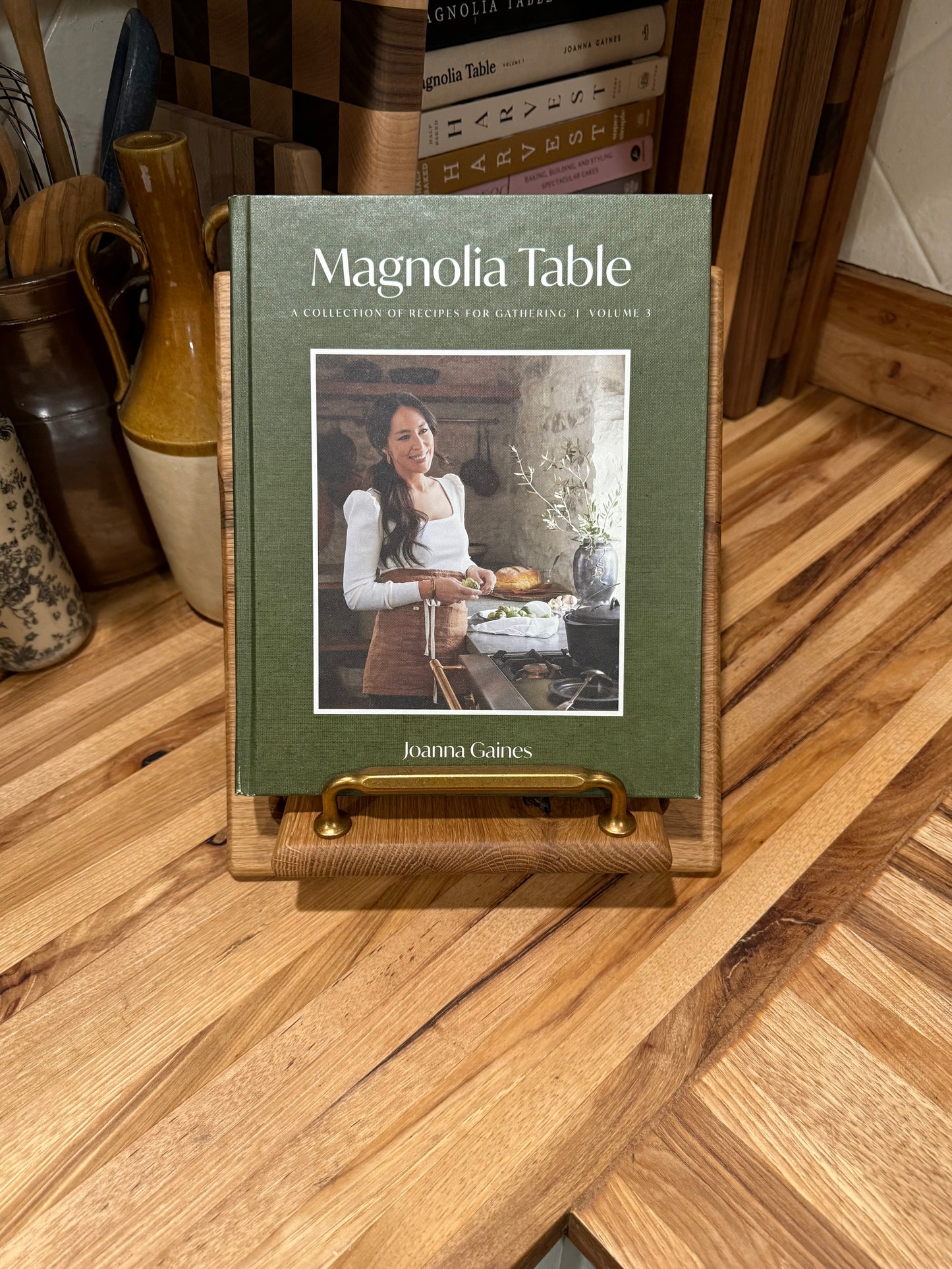 Rustic White Oak Cookbook Holder