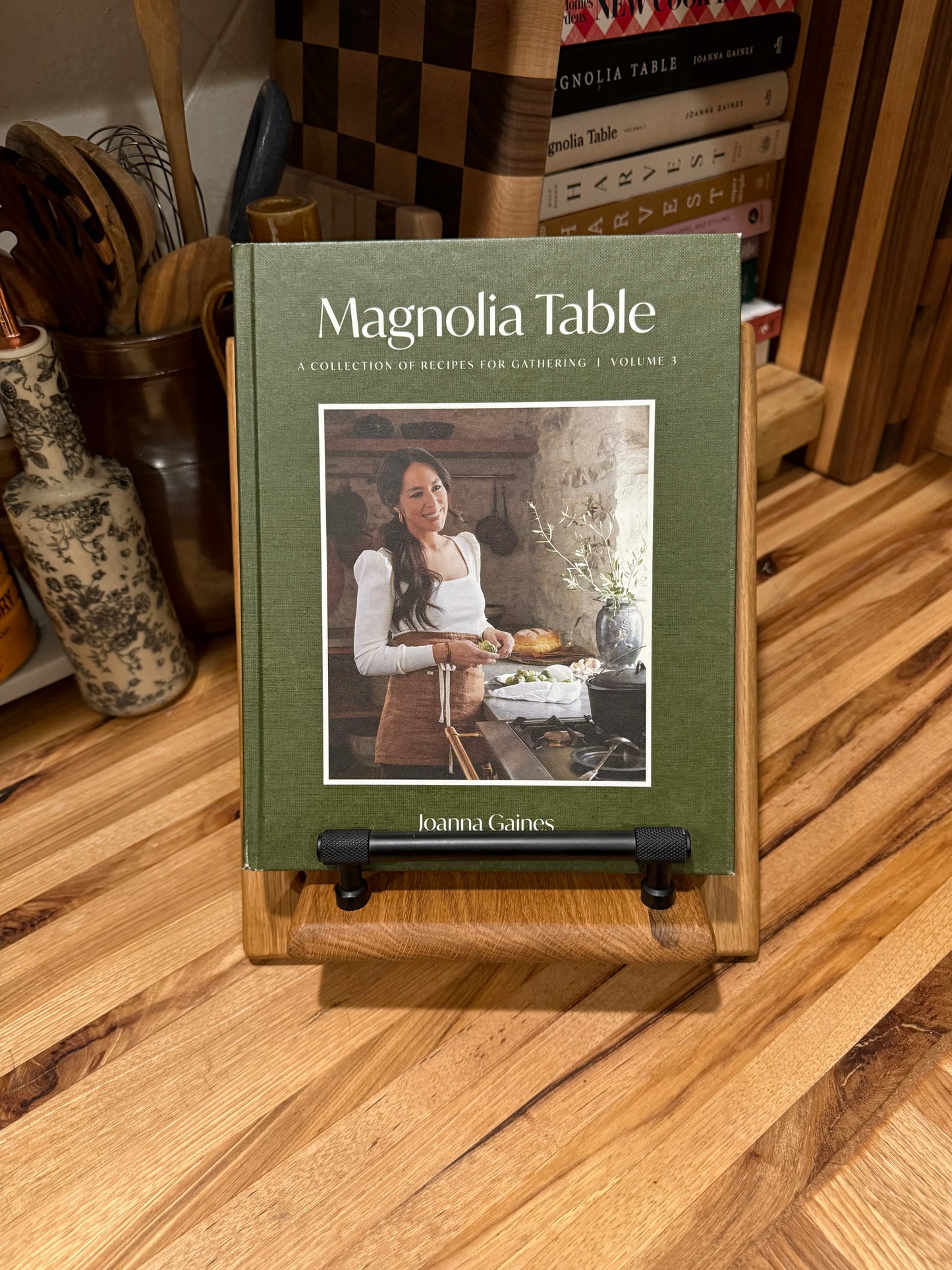 White Oak Paneled Cookbook Holder