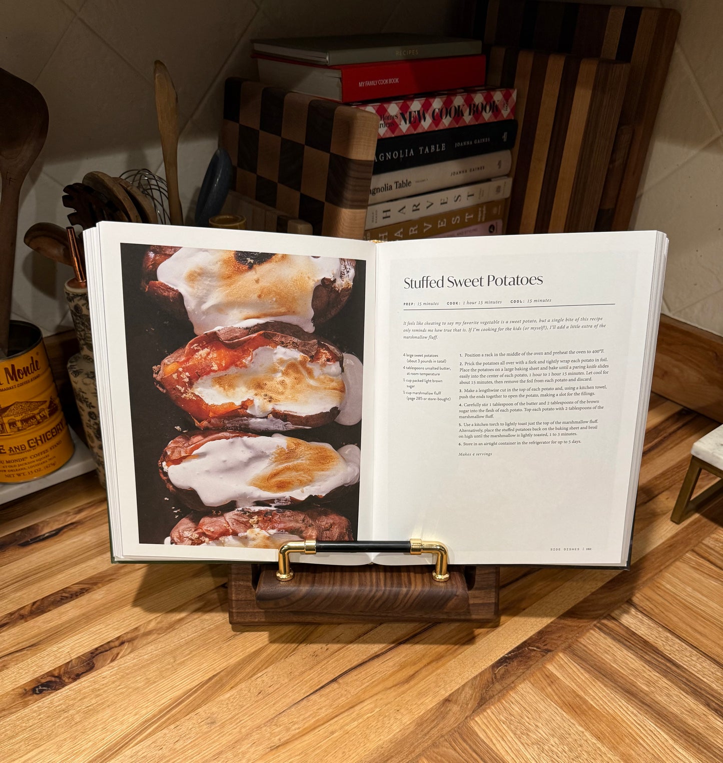 Walnut Cookbook Holder