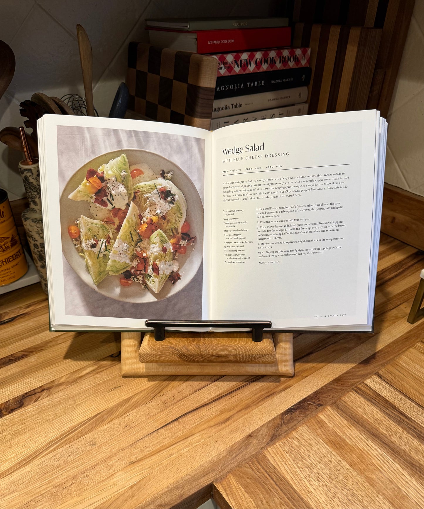 Tiger Hickory Cookbook Holder