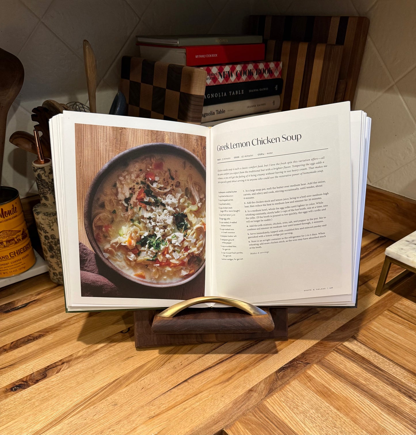 Live-Edge Walnut Cookbook Holder