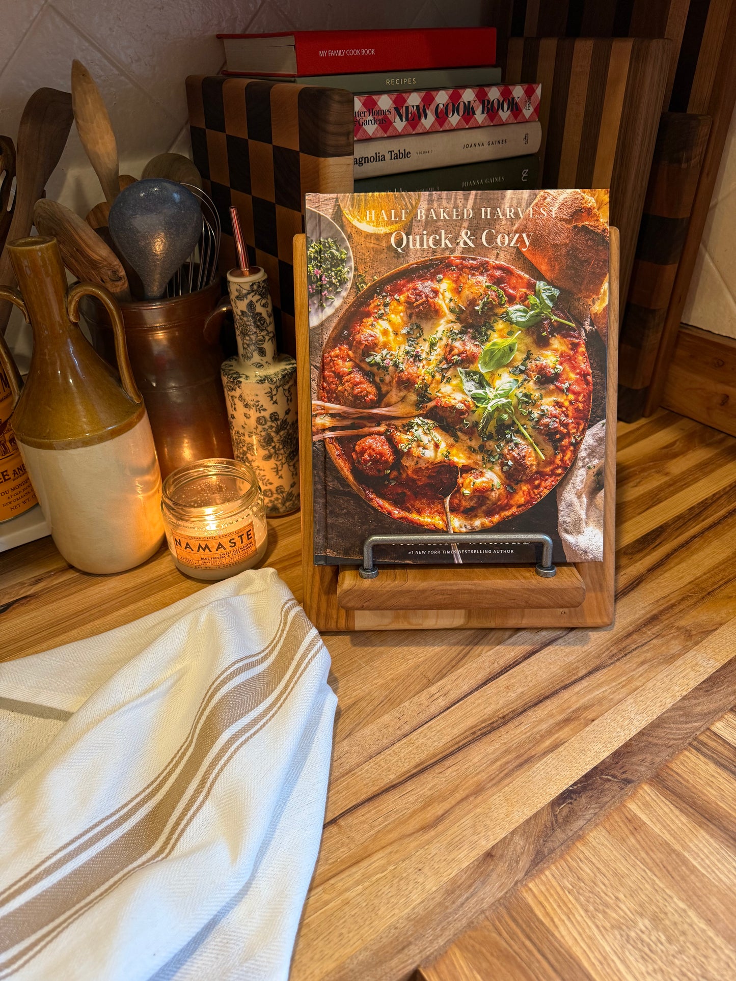 Paneled Cherry Cookbook Holder