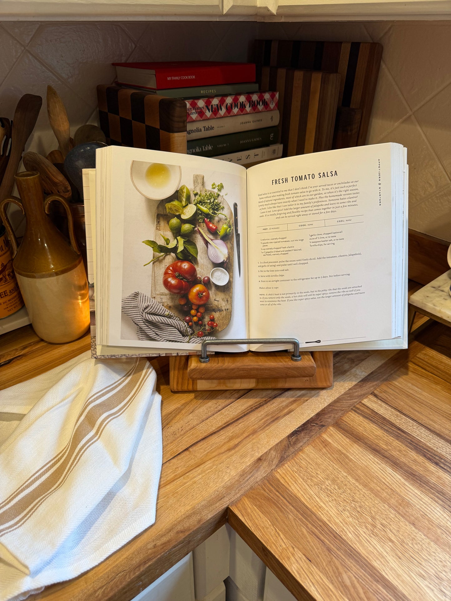 Paneled Cherry Cookbook Holder