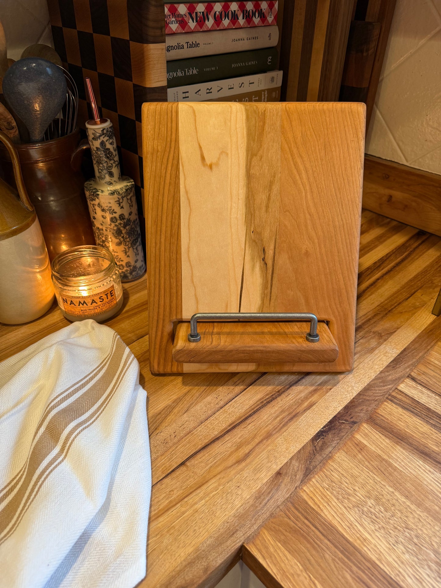Paneled Cherry Cookbook Holder