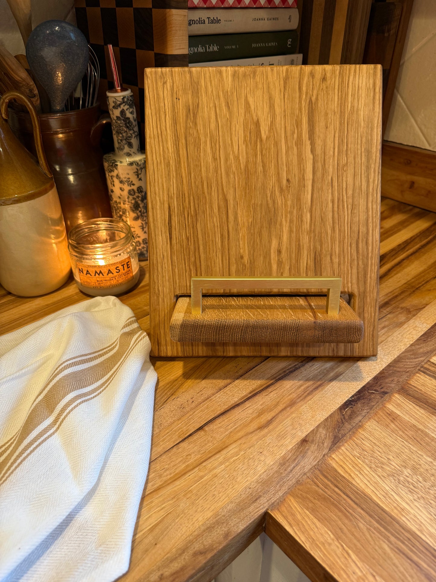 White Oak Cookbook Holder