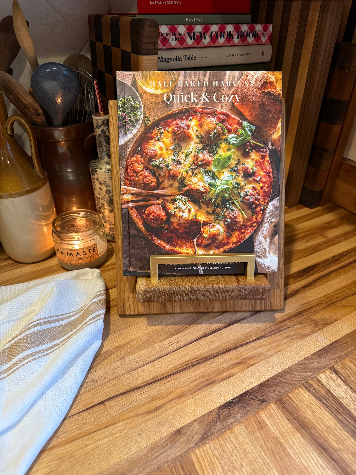 White Oak Cookbook Holder
