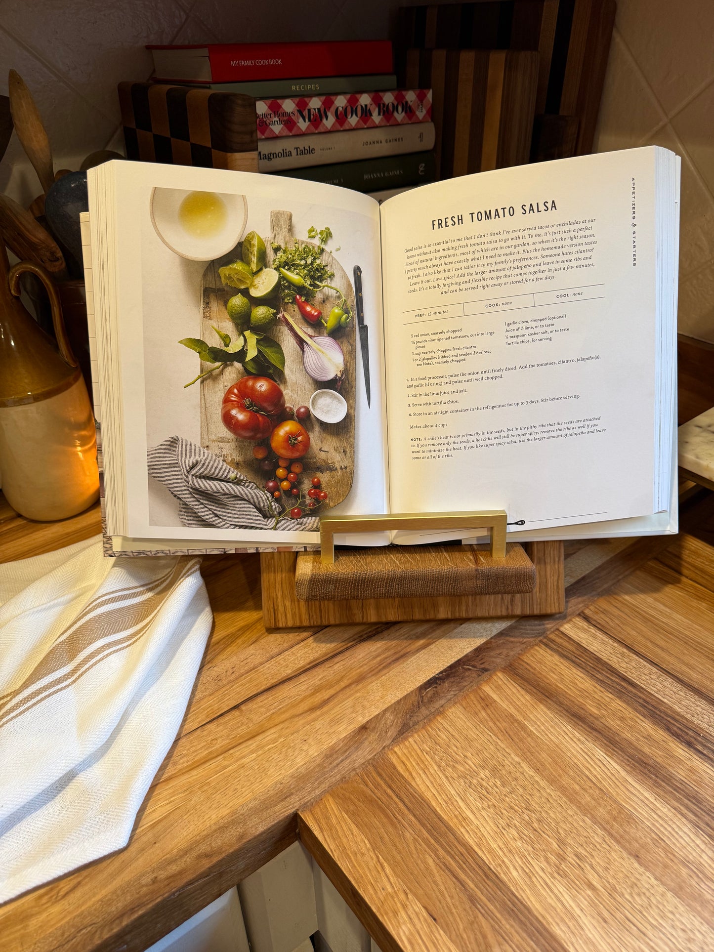 White Oak Cookbook Holder