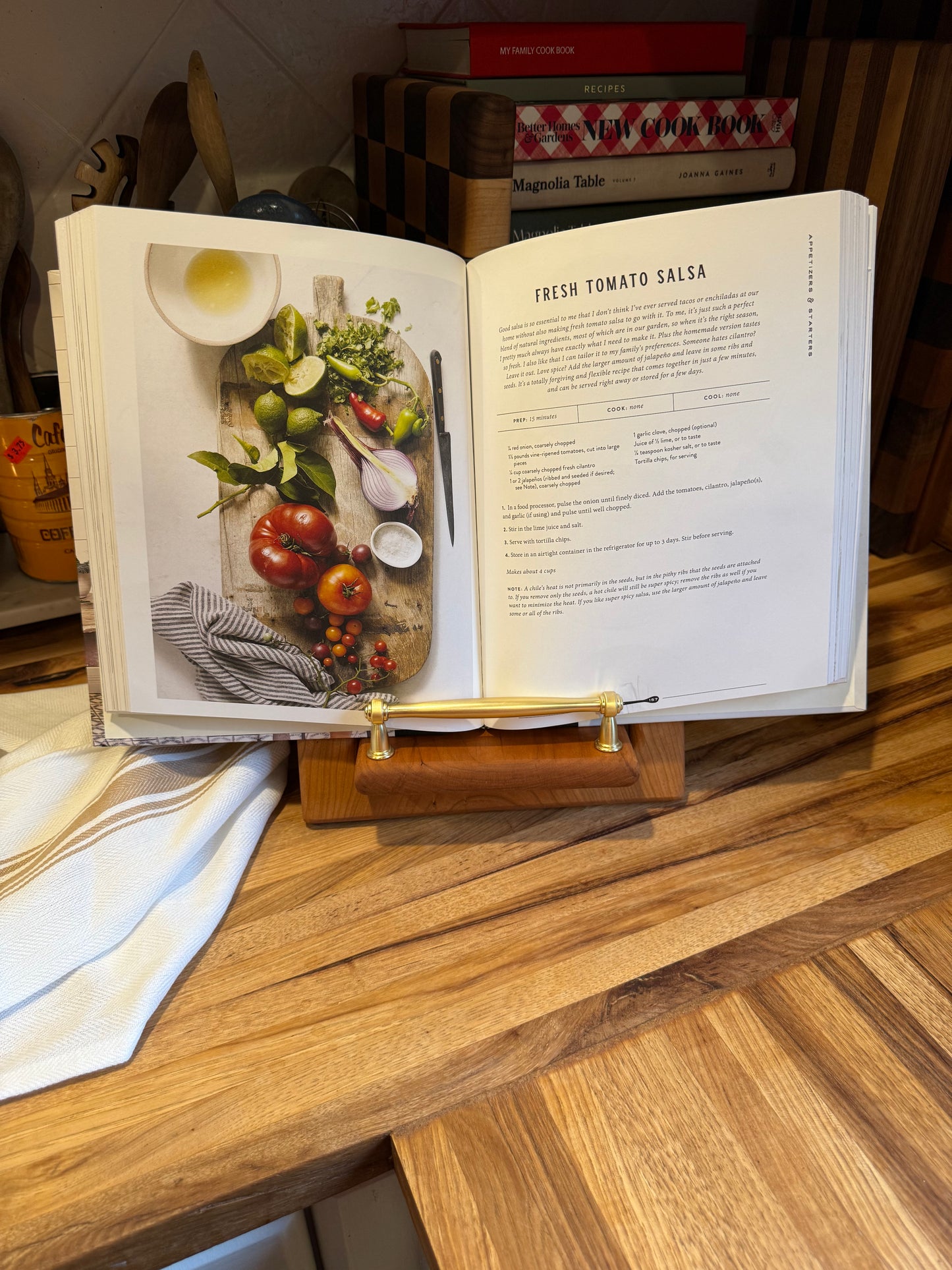 Rustic Cherry Cookbook Holder