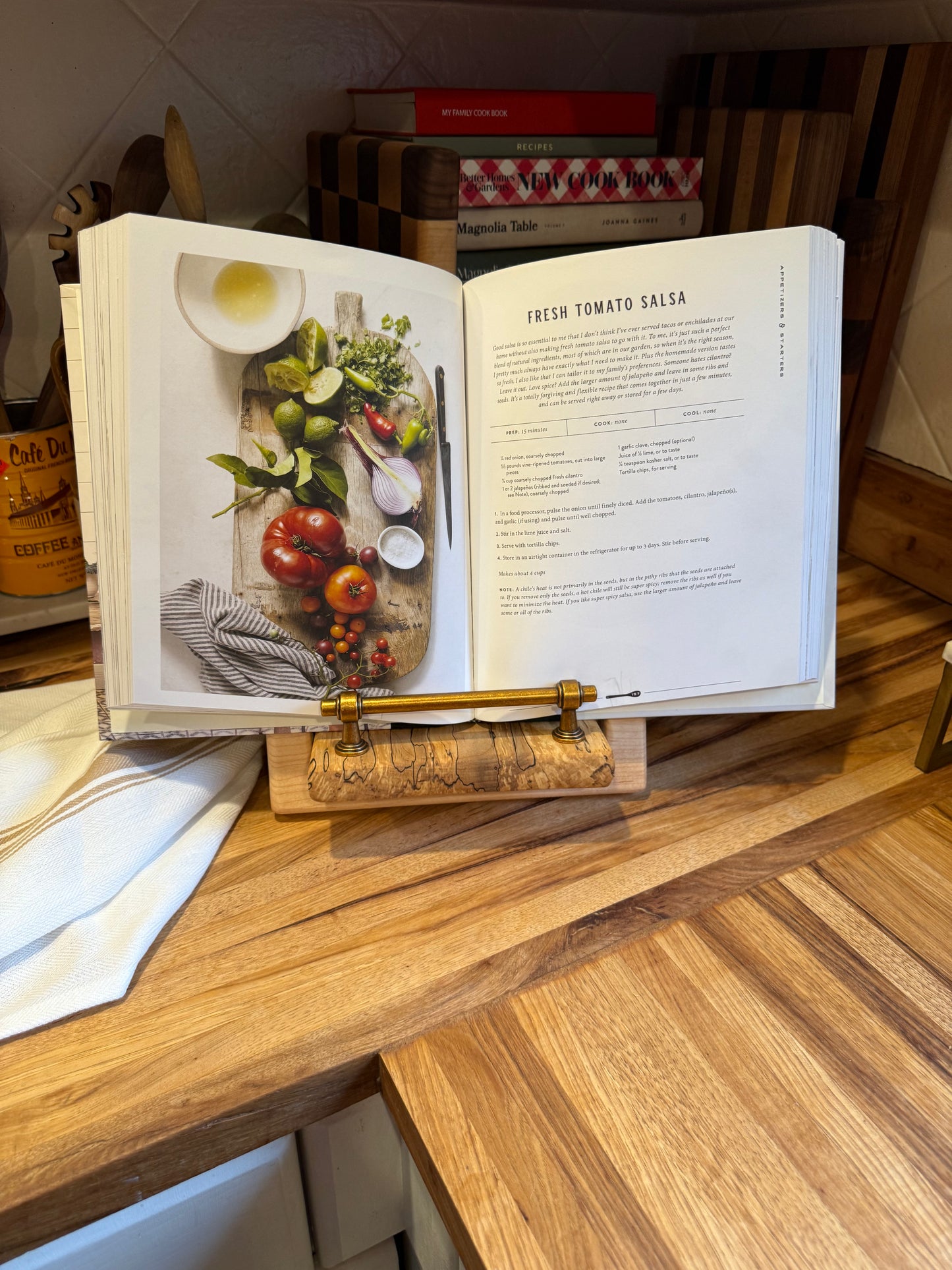 Live Edge Spalted Maple Cookbook Holder