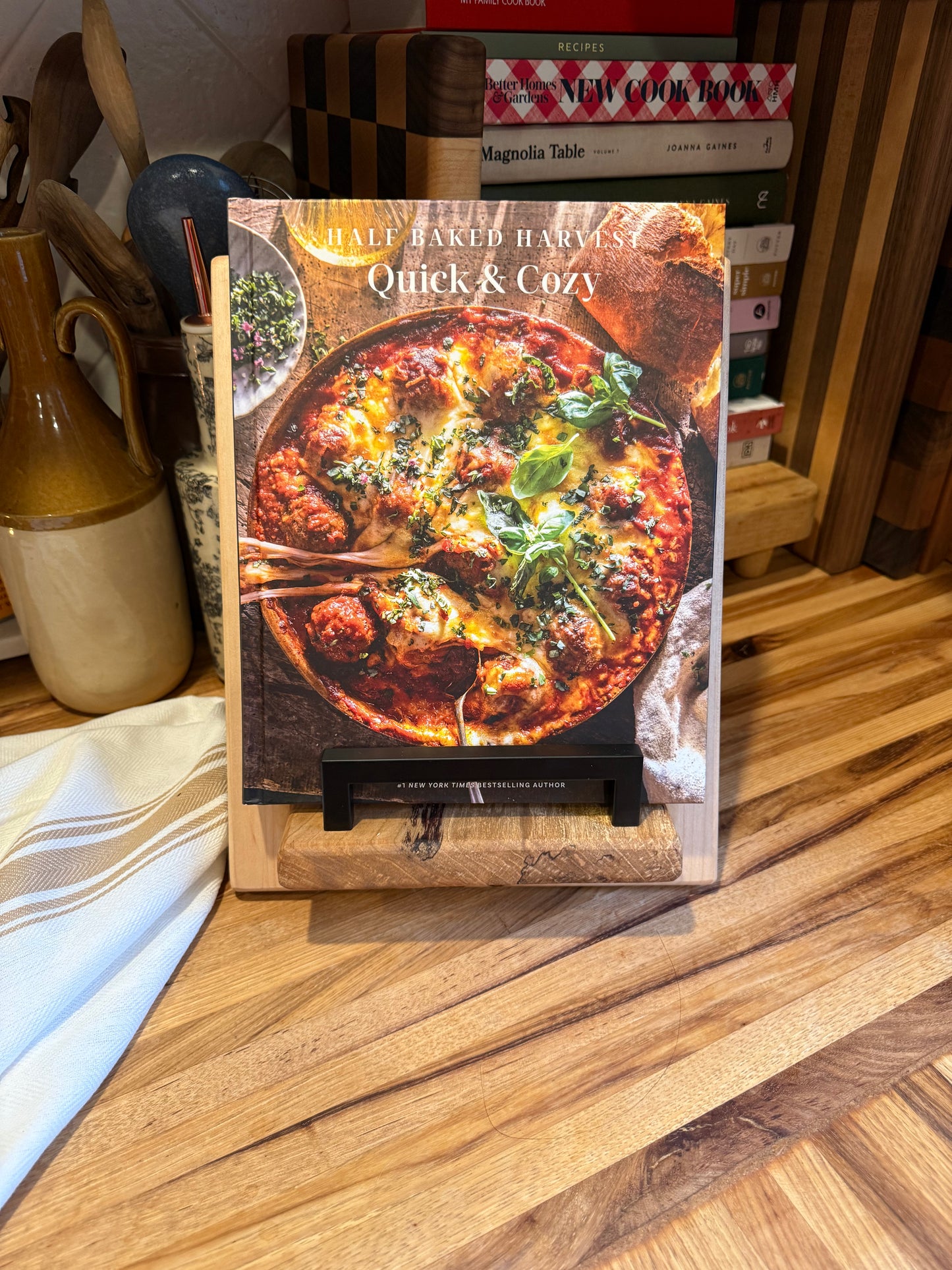 Epoxy Spalted Maple Cookbook Holder