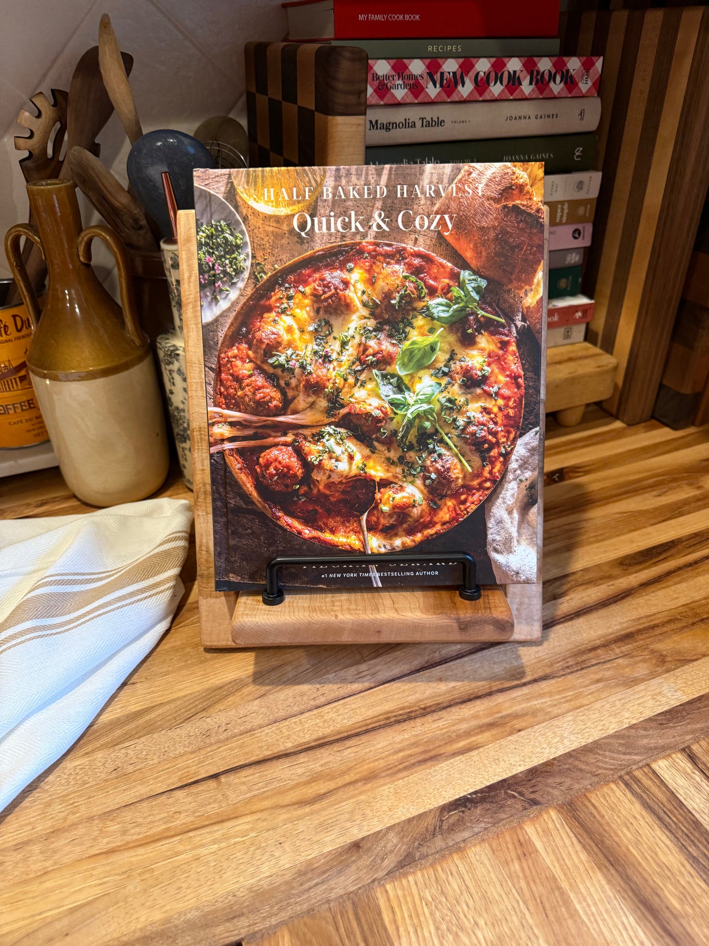Quilted Maple Cookbook Holder