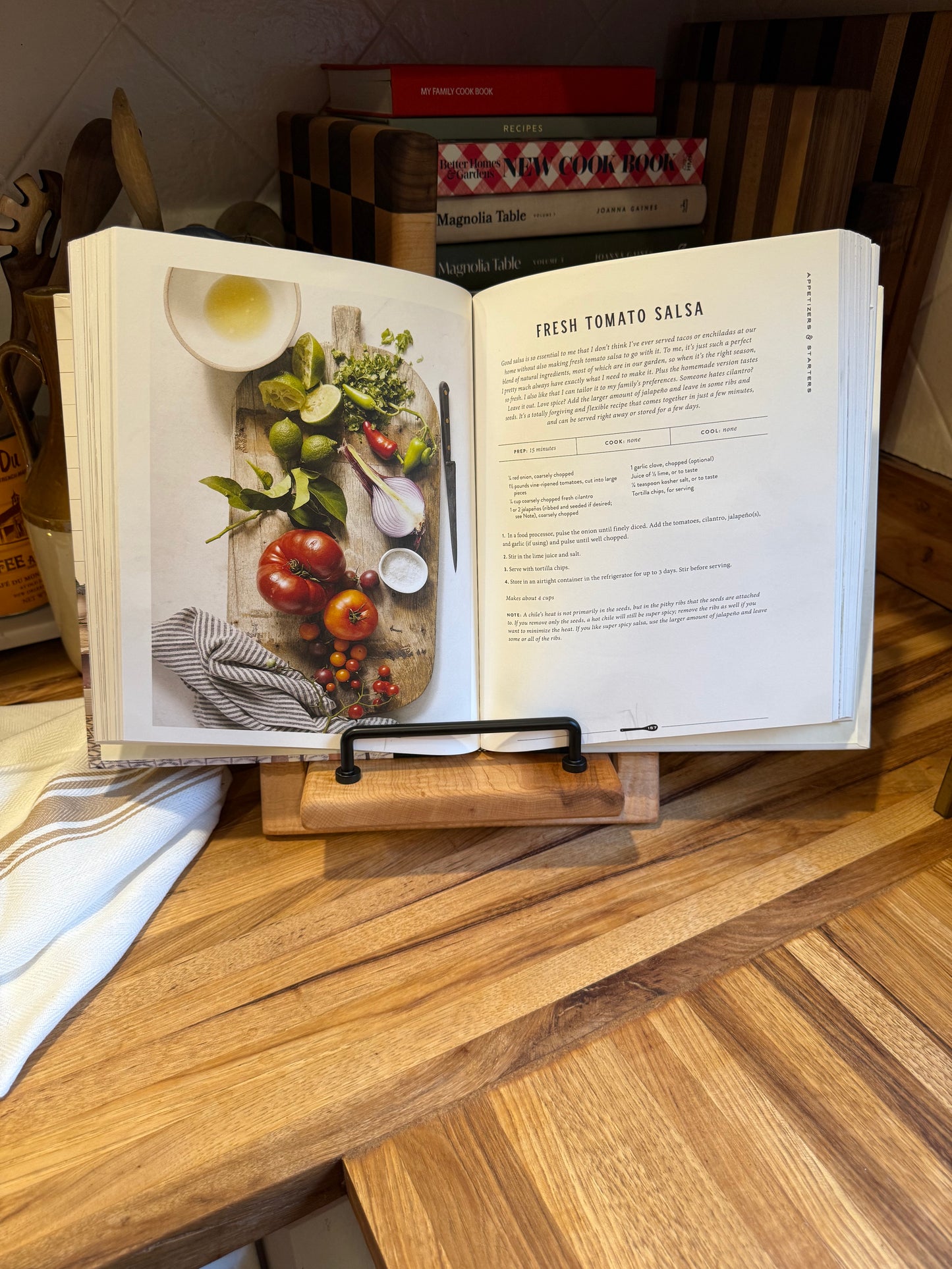 Quilted Maple Cookbook Holder