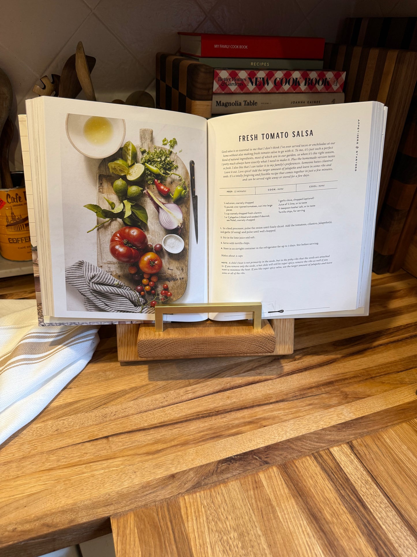 Red Oak Cookbook Holder