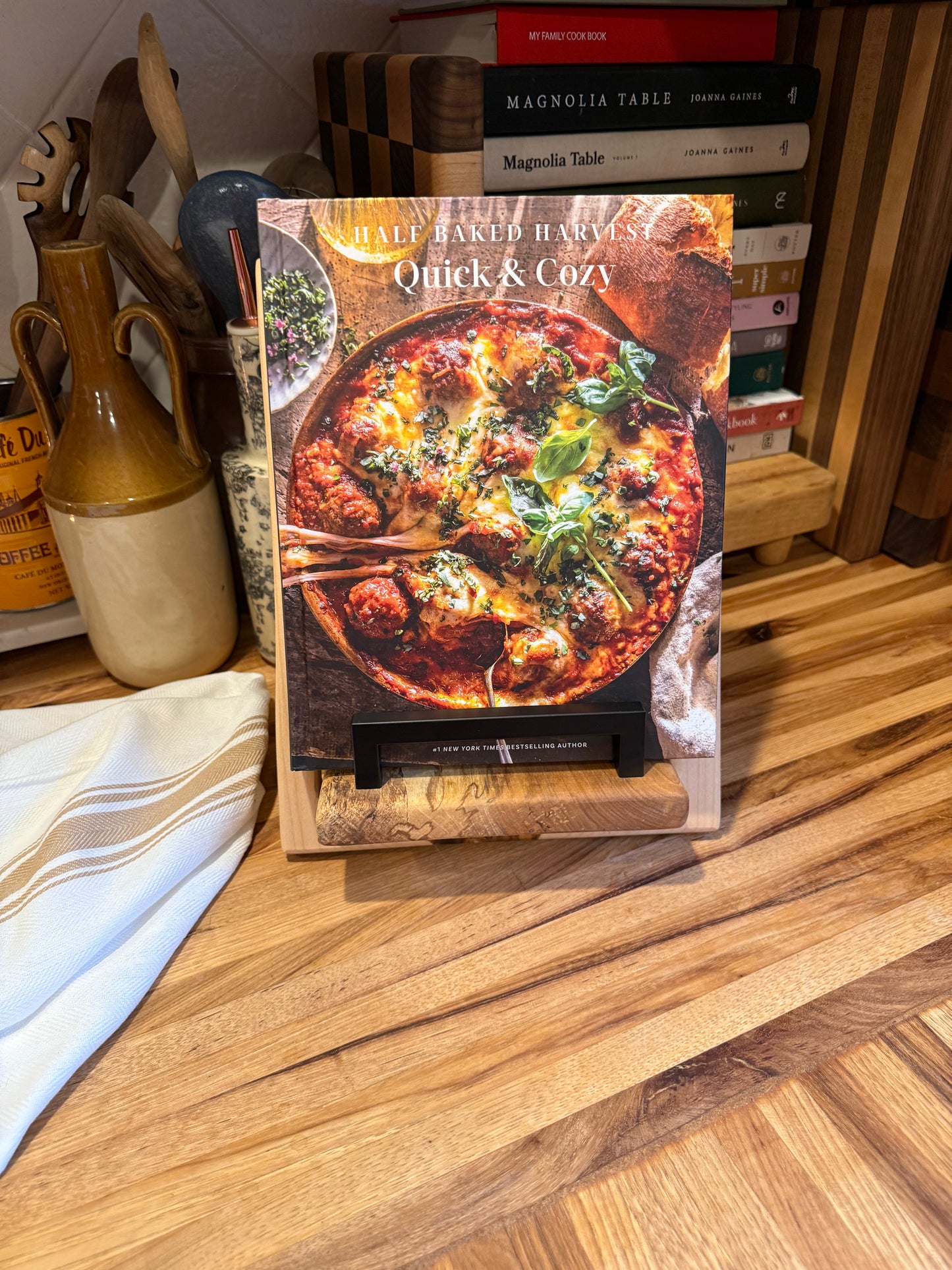 Epoxy Spalted Maple Cookbook Holder