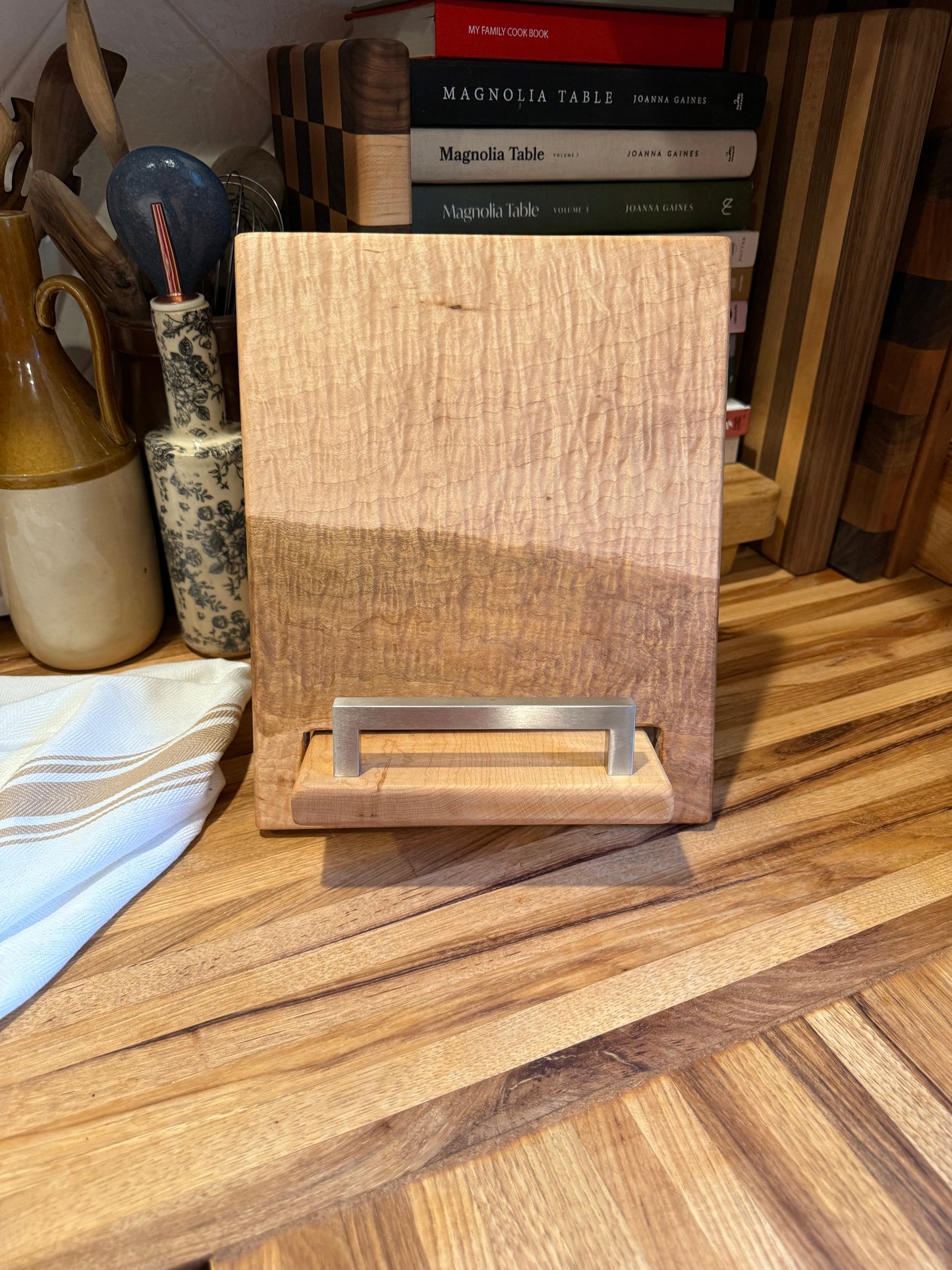 Quilted Maple Cookbook Holder