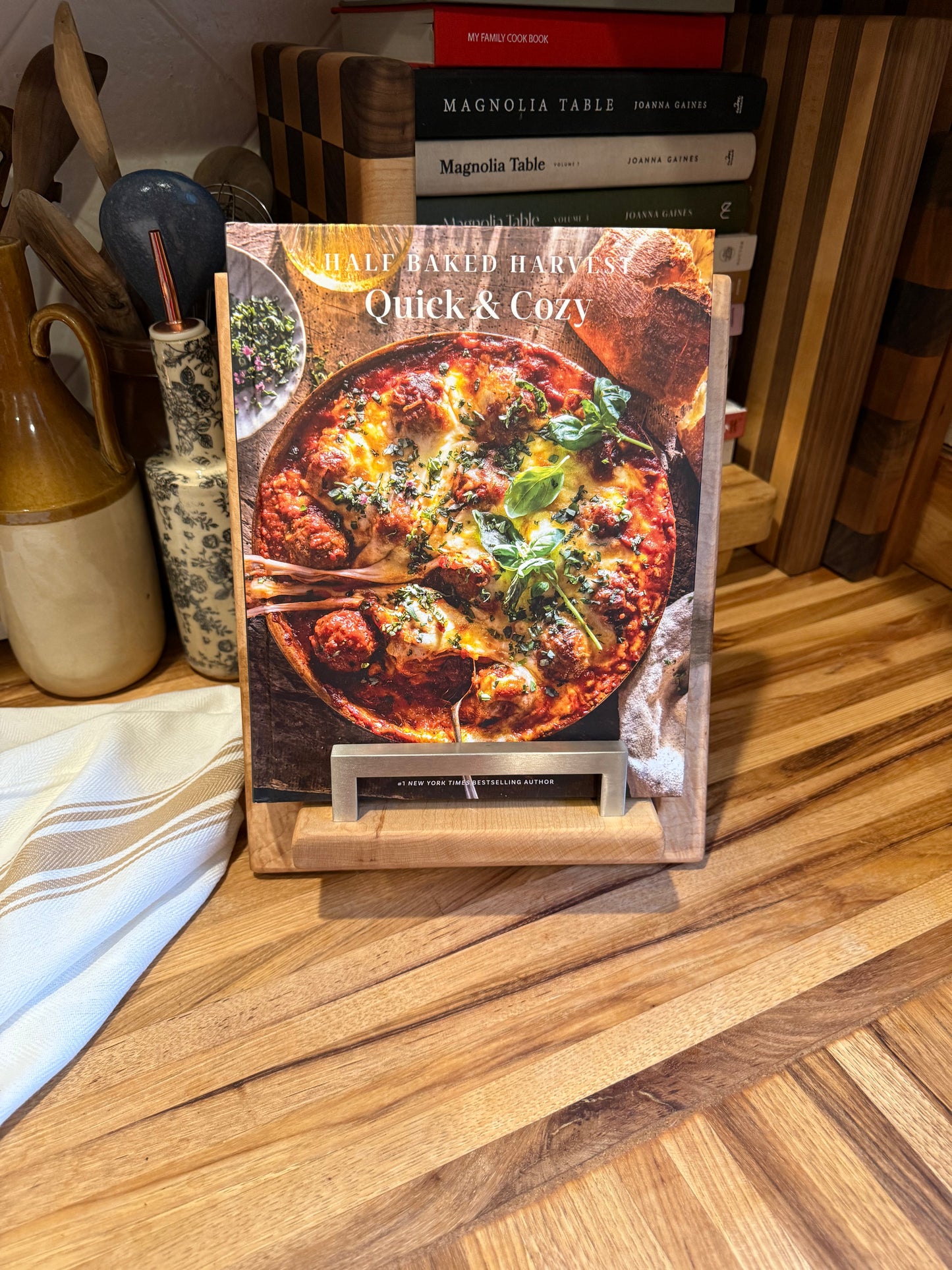Quilted Maple Cookbook Holder