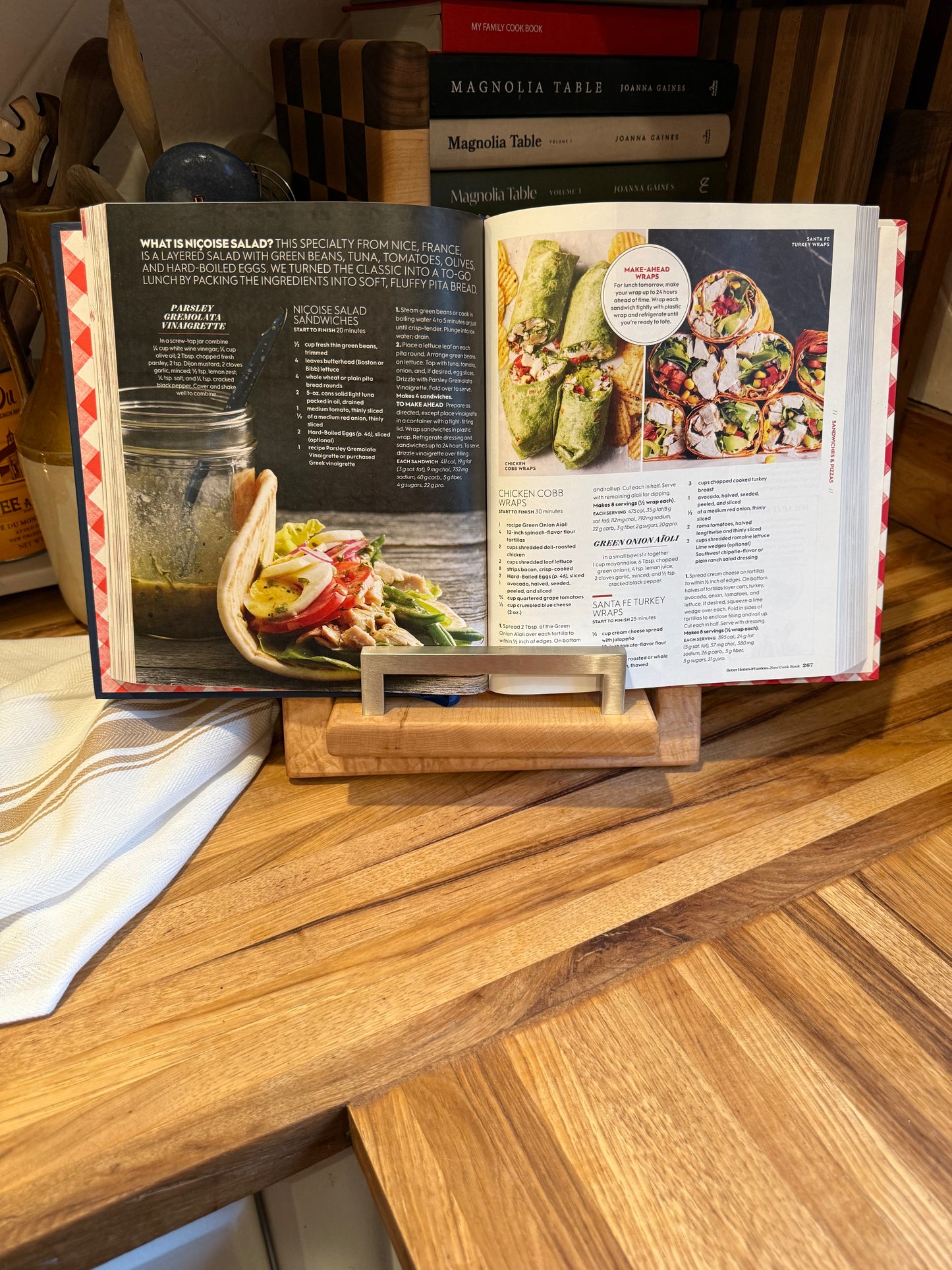 Quilted Maple Cookbook Holder