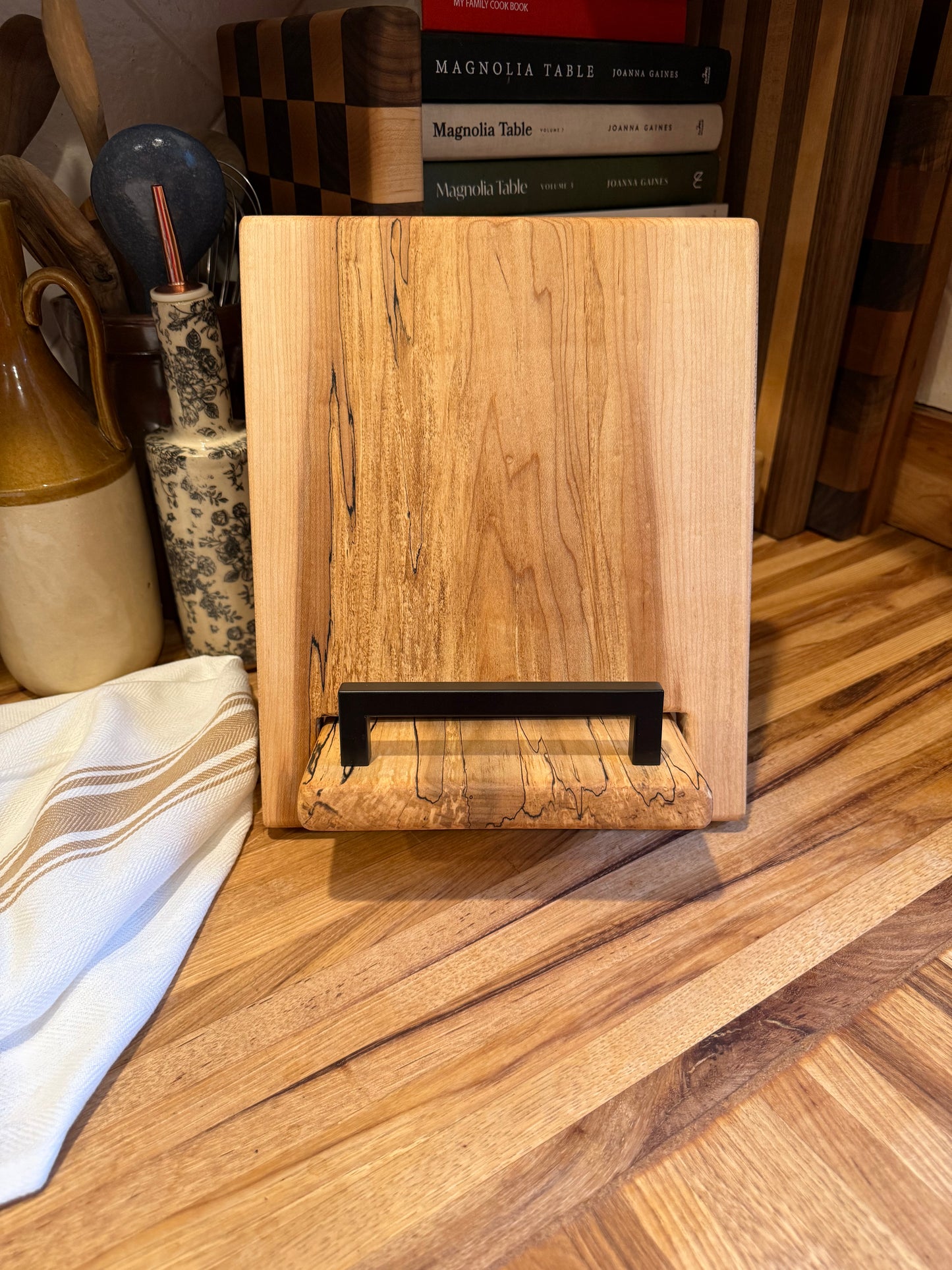 Spalted Maple Cookbook Holder