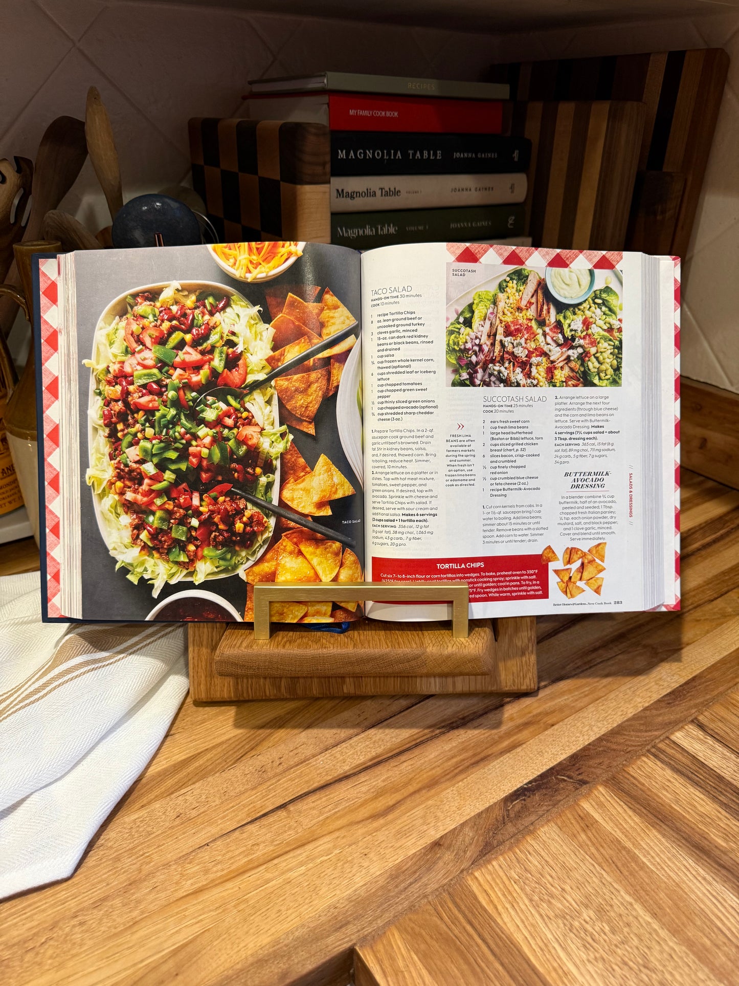 Paneled White Oak Cookbook Holder