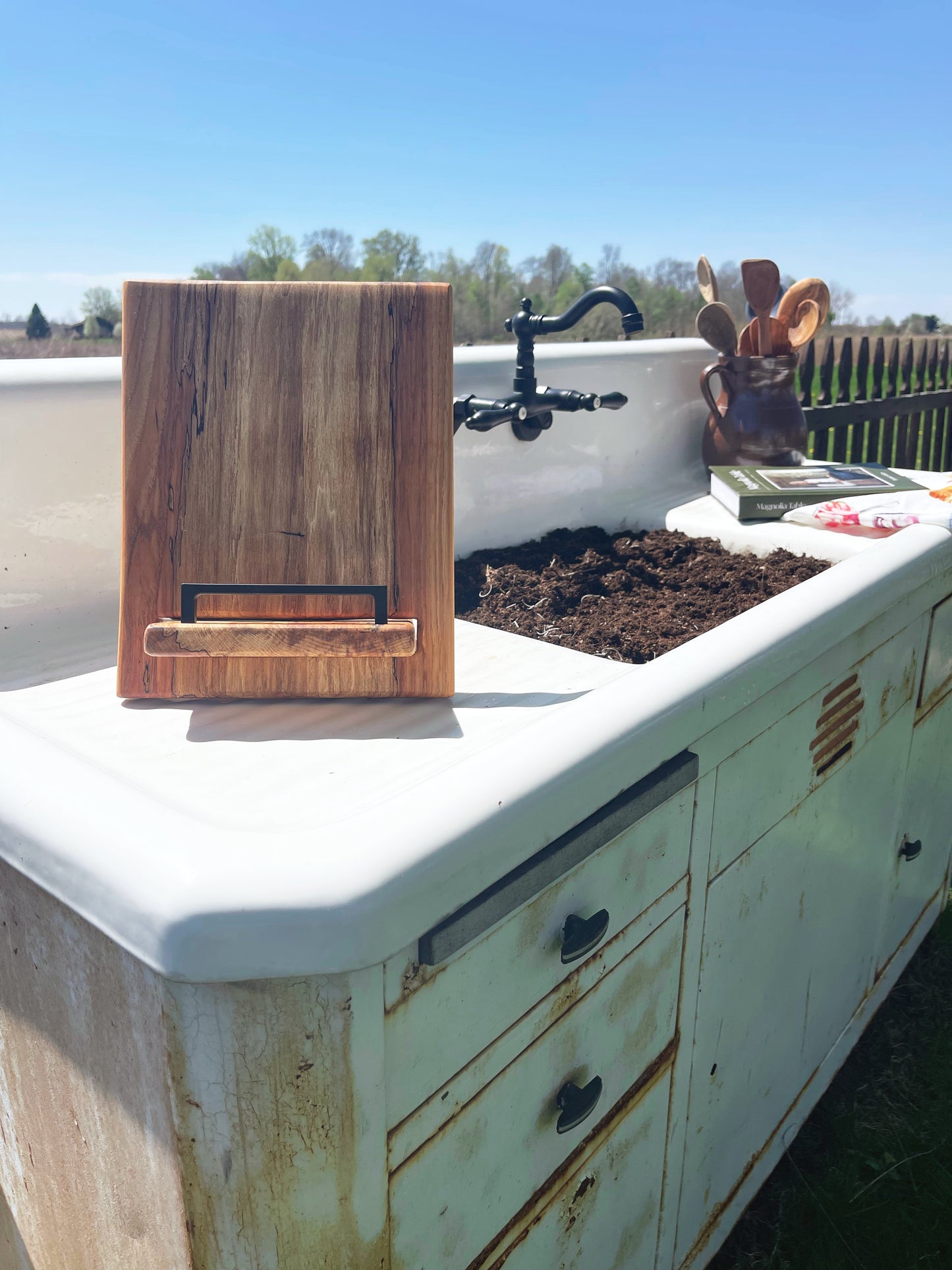 Cookbook Holder - Spalted Hickory