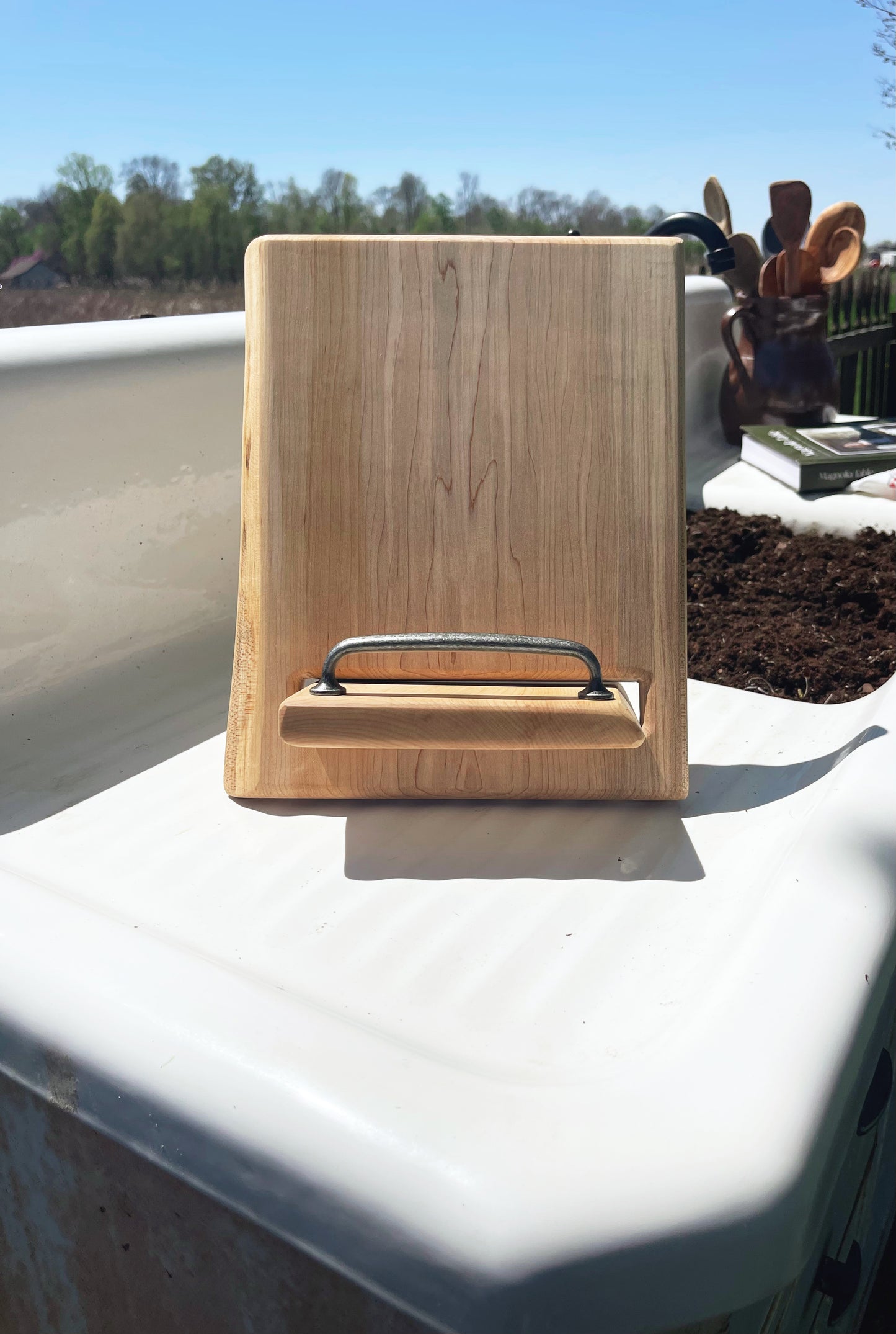 Cookbook Holder - Live-Edge Maple