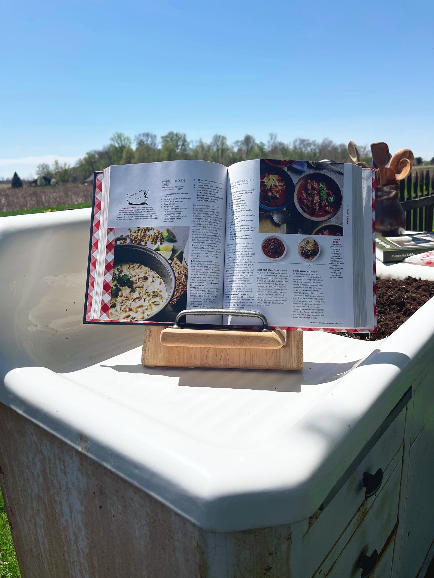 Cookbook Holder - Live-Edge Maple