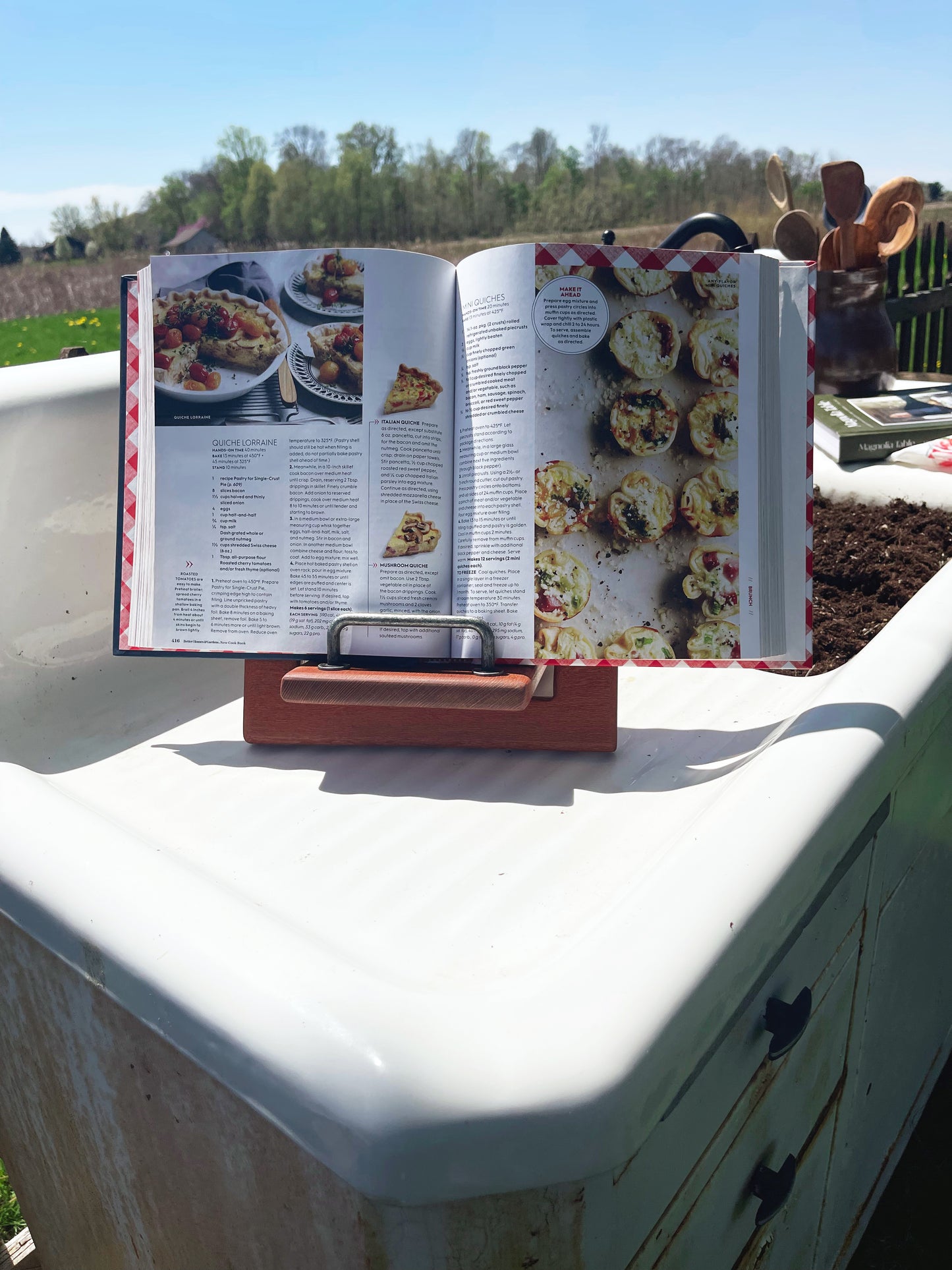 Cookbook Holder - Leopardwood