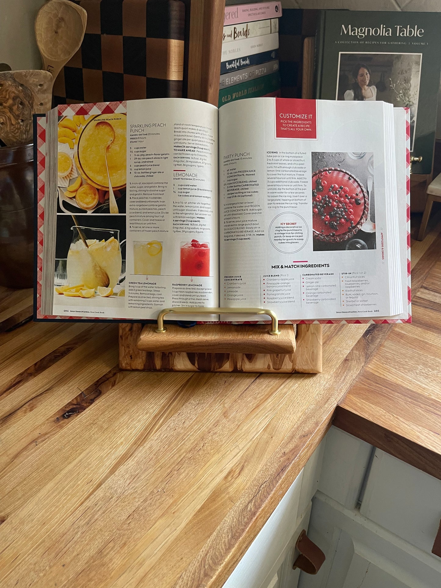 Rustic Hickory Cookbook Holder
