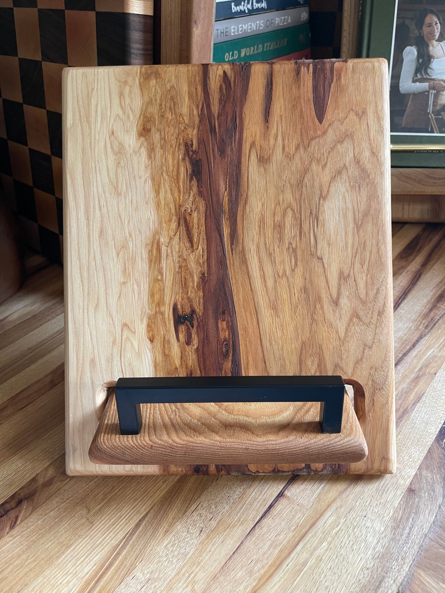 Rustic Hickory Cookbook Holder