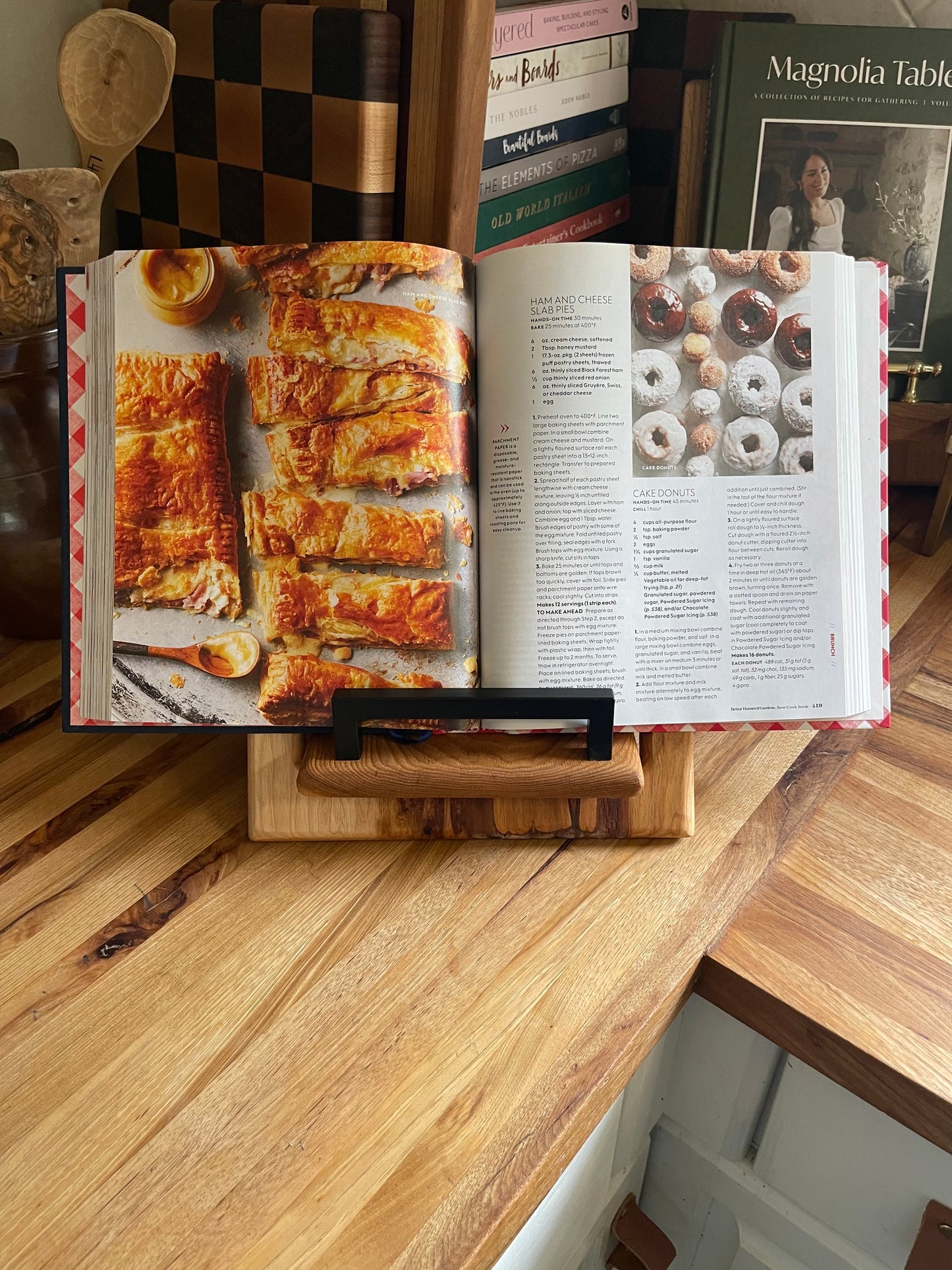 Rustic Hickory Cookbook Holder