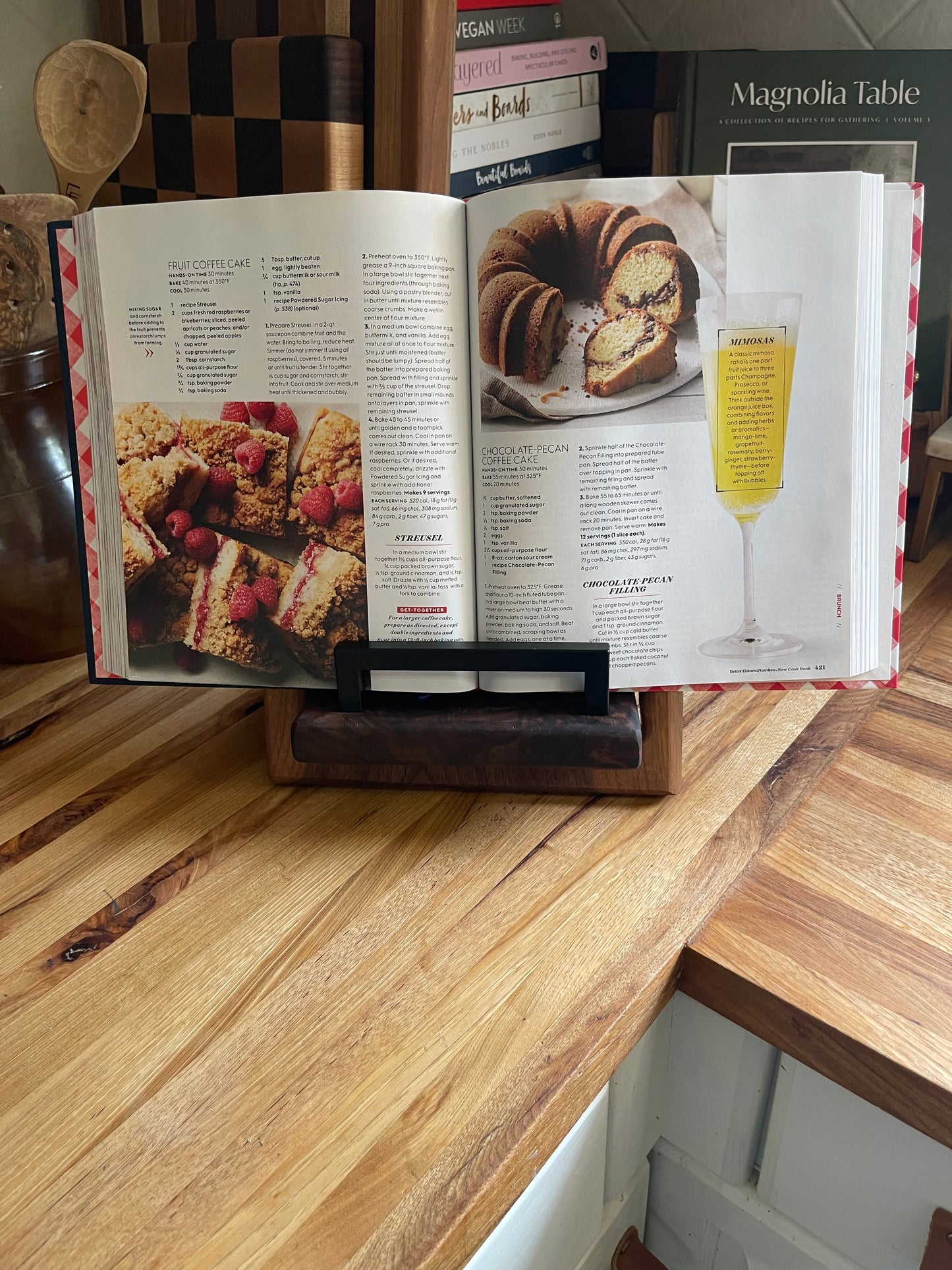 Walnut Cookbook Holder