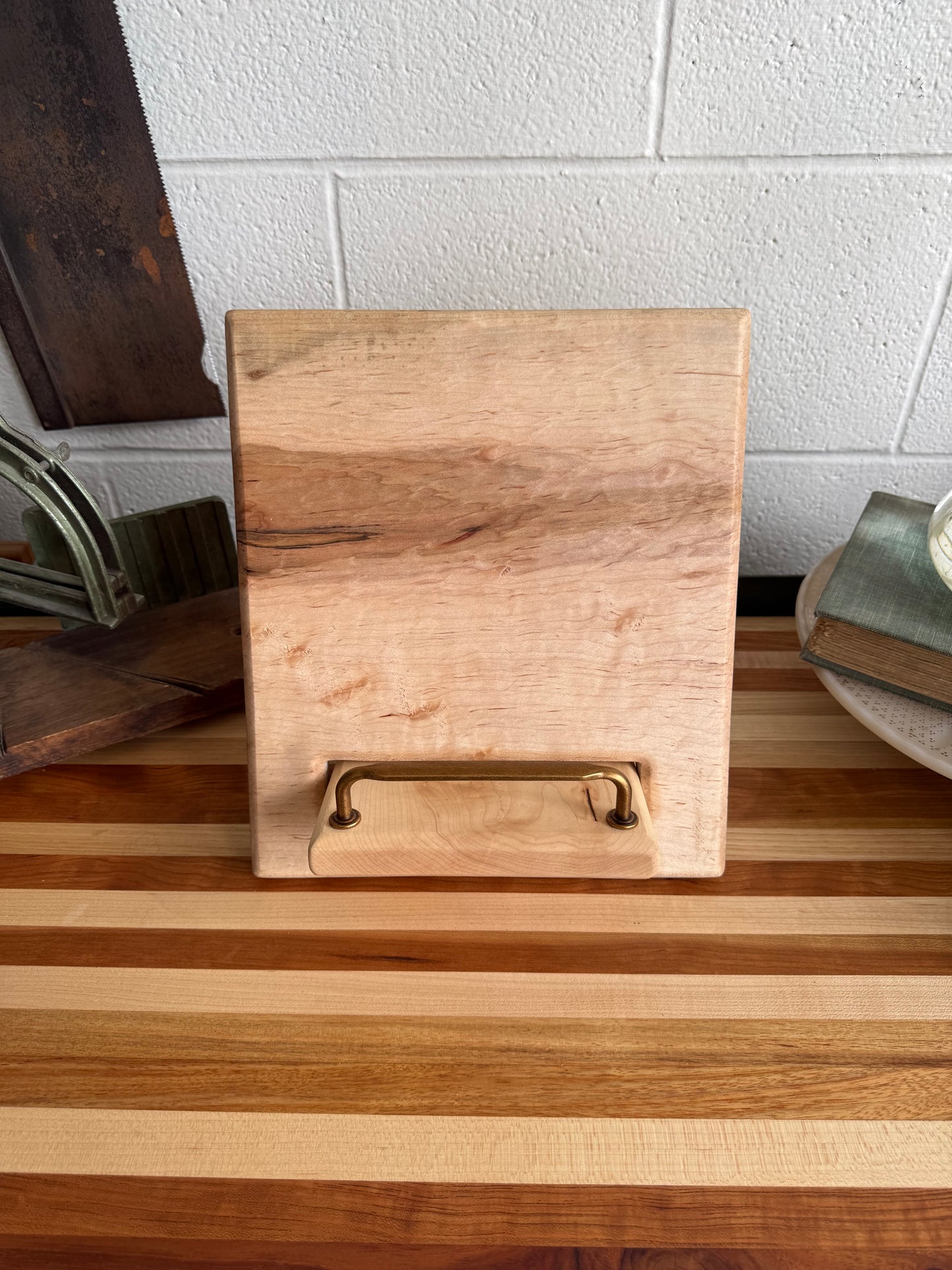 Cookbook Holder - Figured Maple