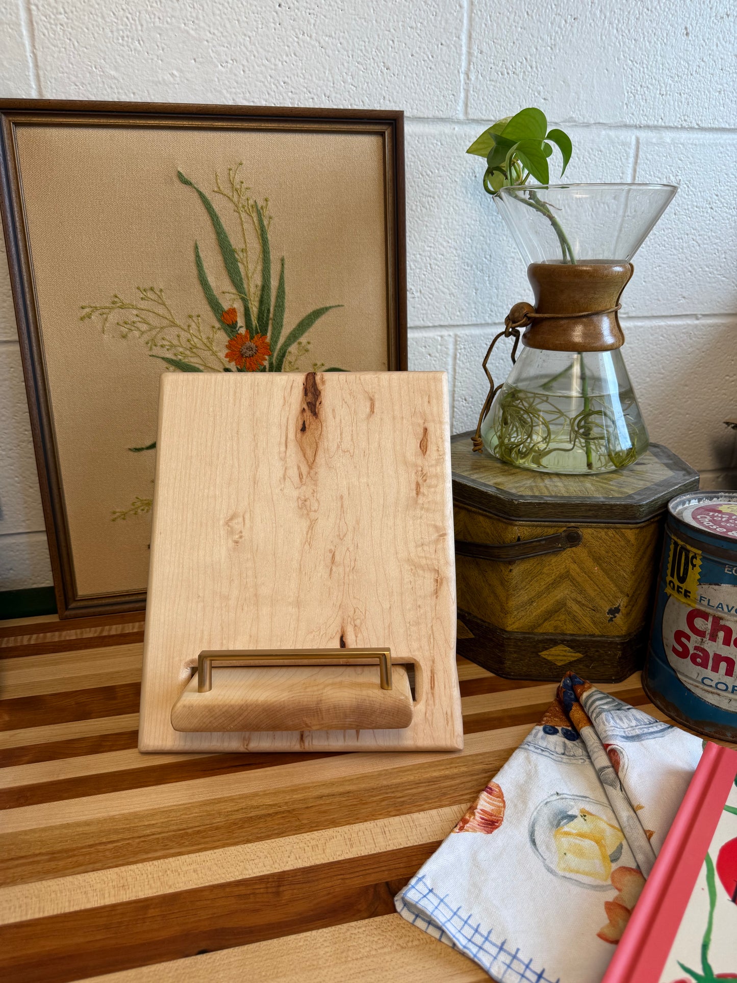 Cookbook Holder - Figured Maple