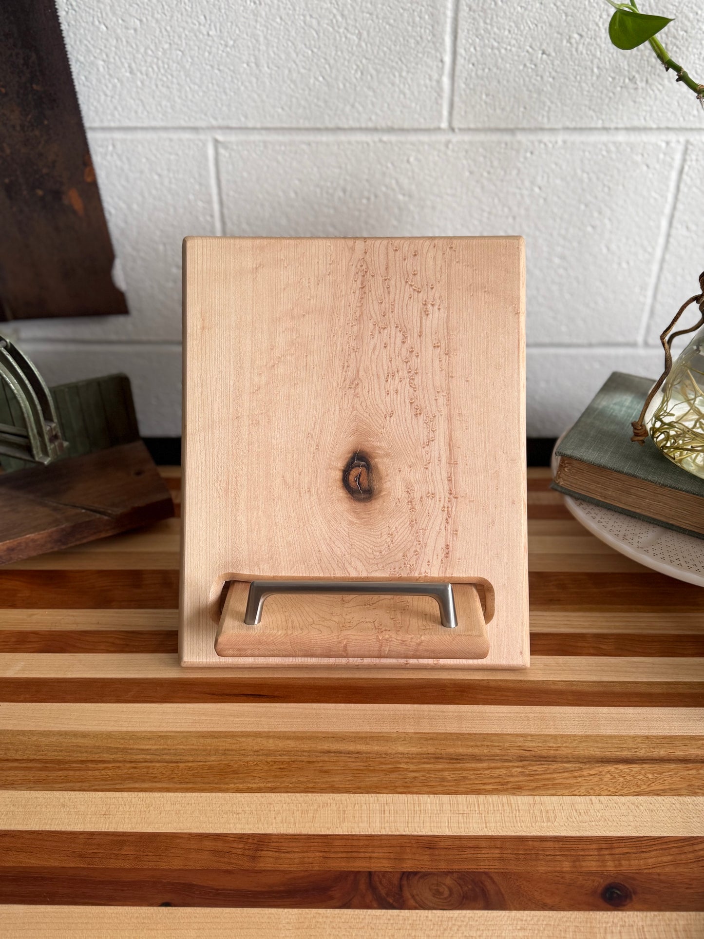 Cookbook Holder - Rustic Maple