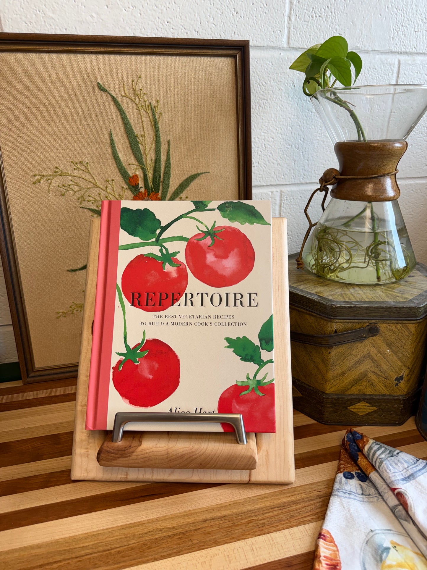 Cookbook Holder - Figured Maple