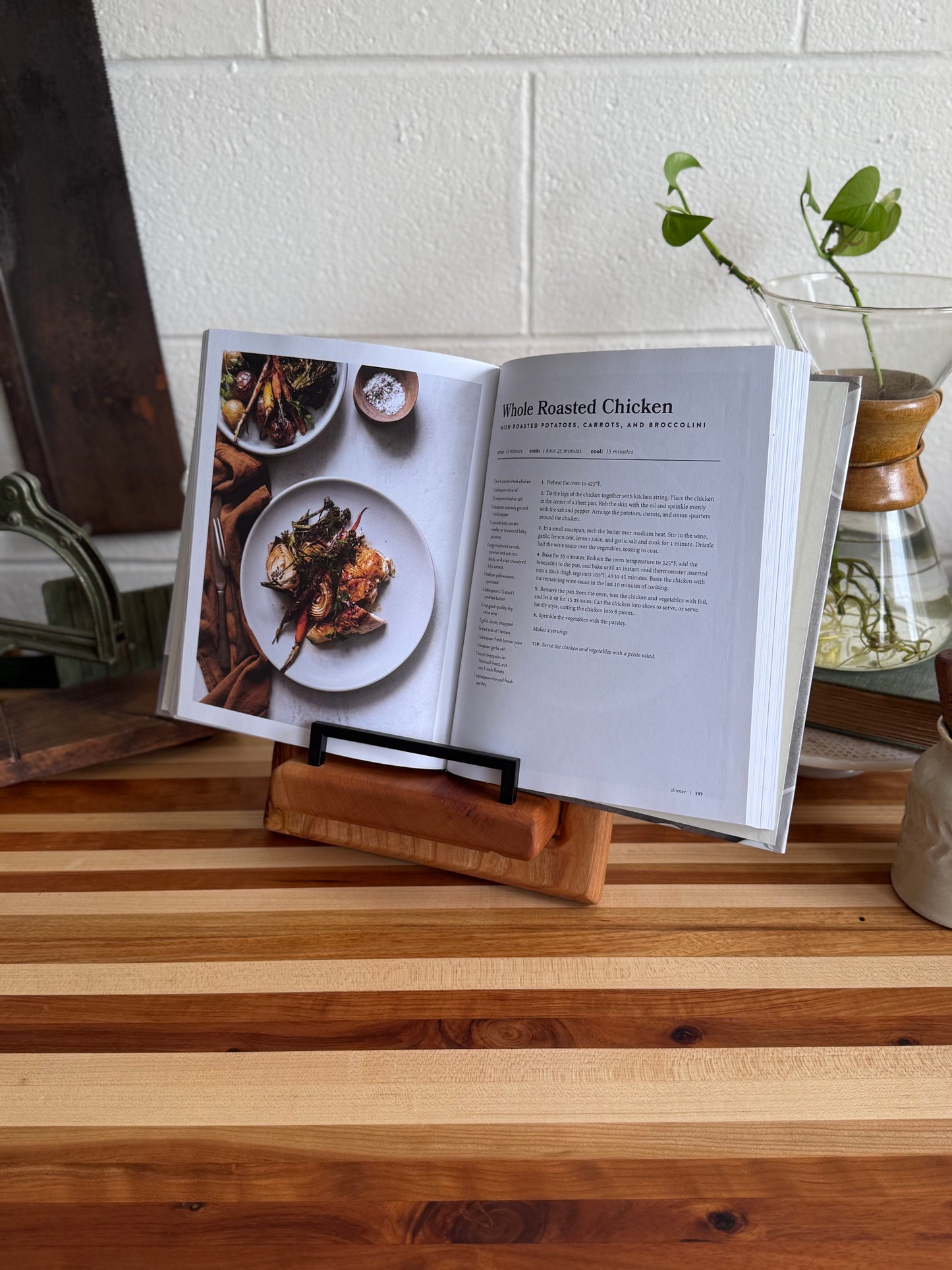 Cookbook Holder - Rustic Cherry