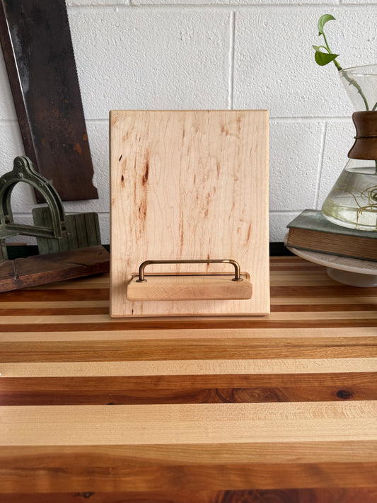 Cookbook Holder - Figured Maple