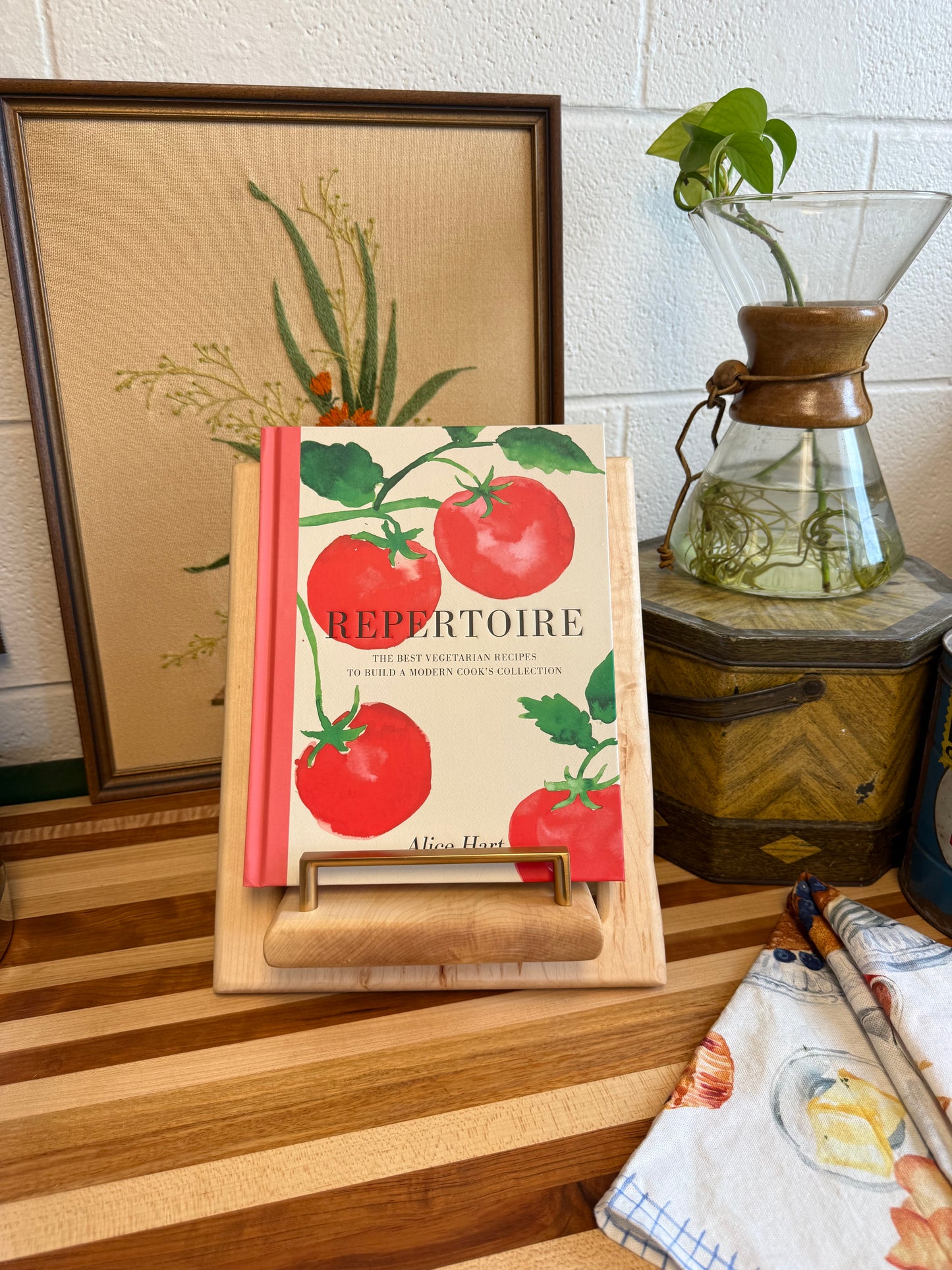 Cookbook Holder - Figured Maple