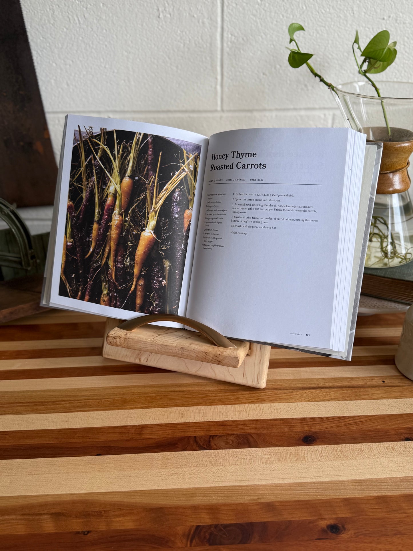 Cookbook Holder - Figured Maple