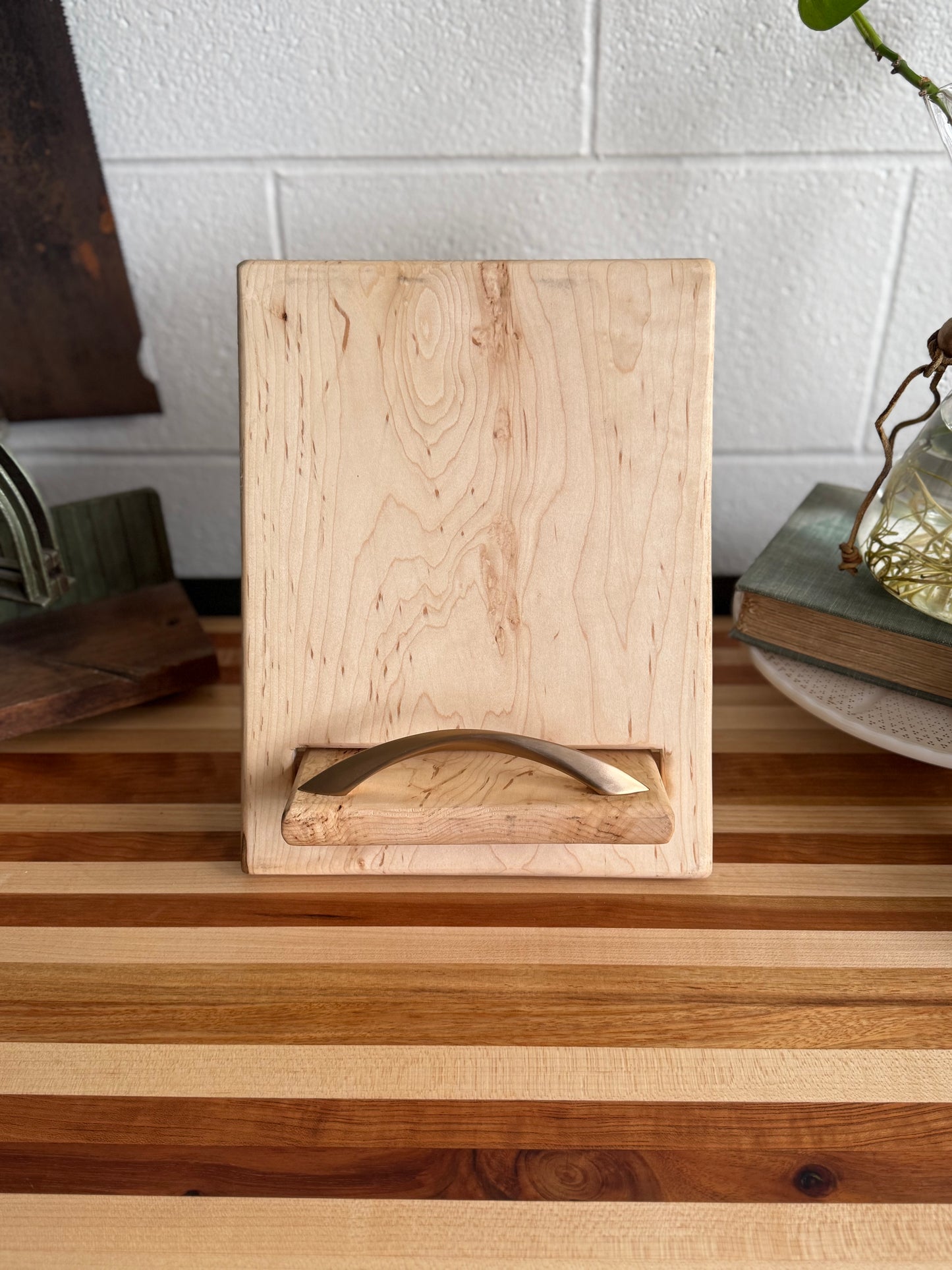 Cookbook Holder - Figured Maple