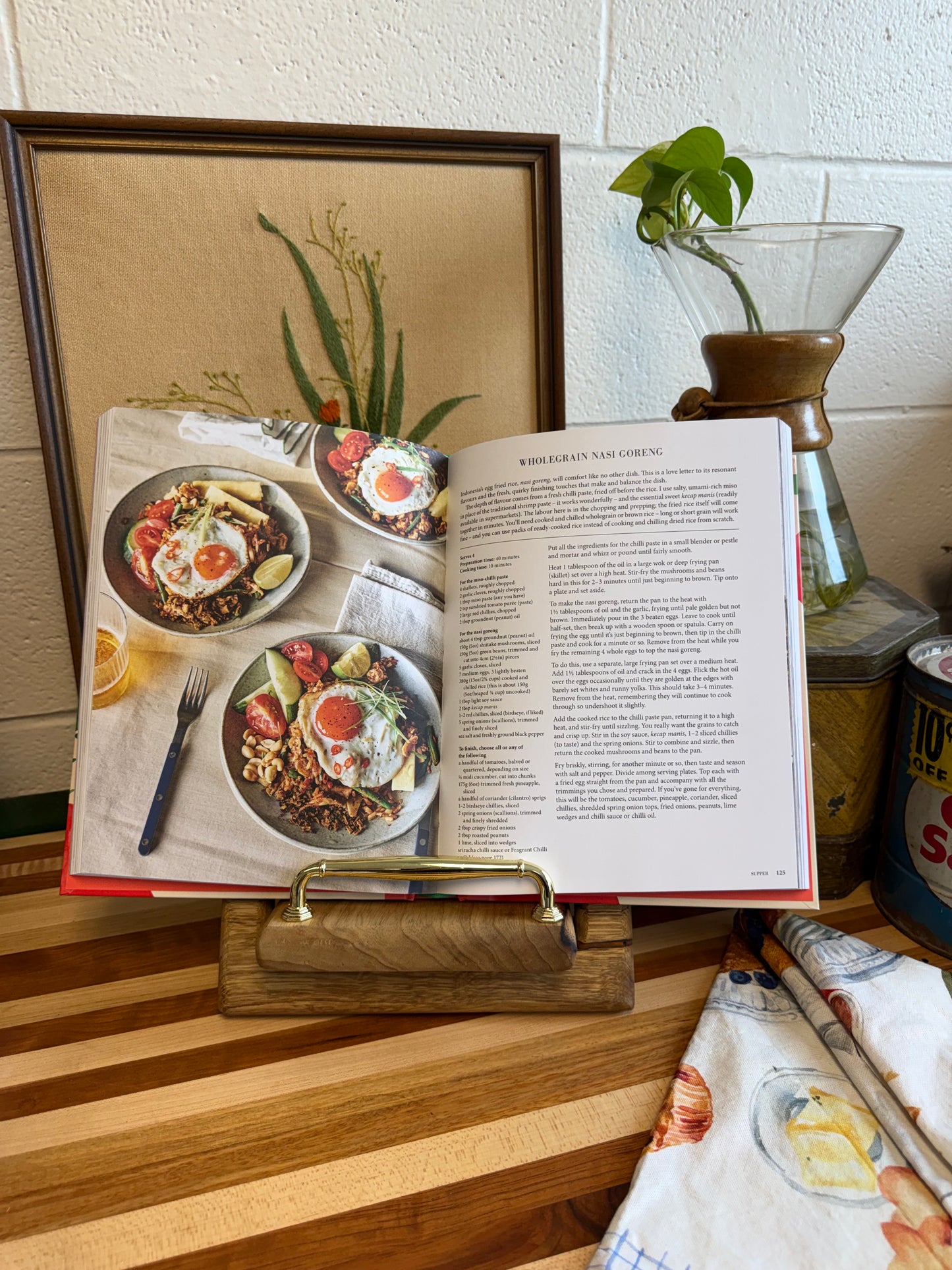 Cookbook Holder - Black Limba