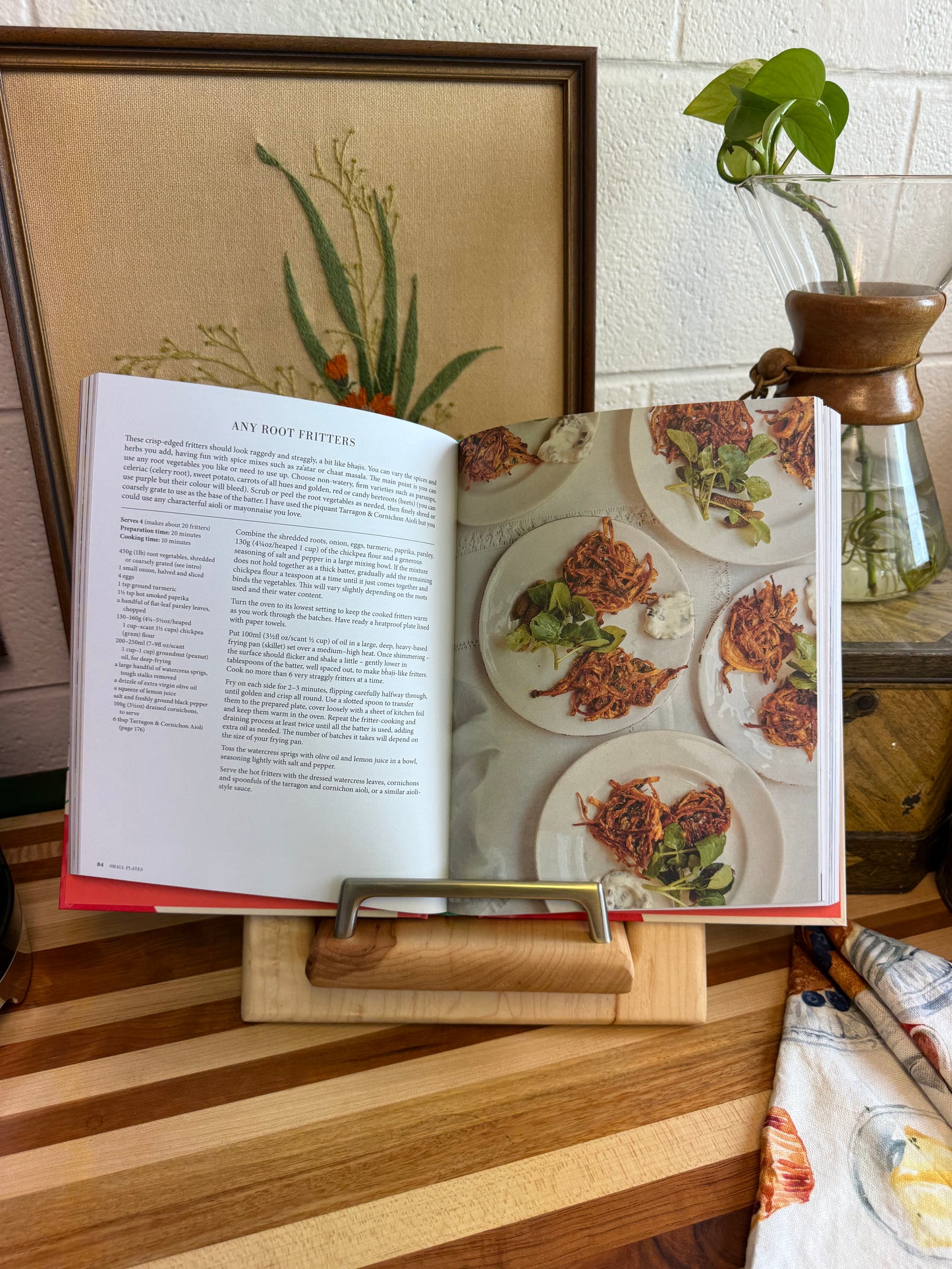 Cookbook Holder - Figured Maple