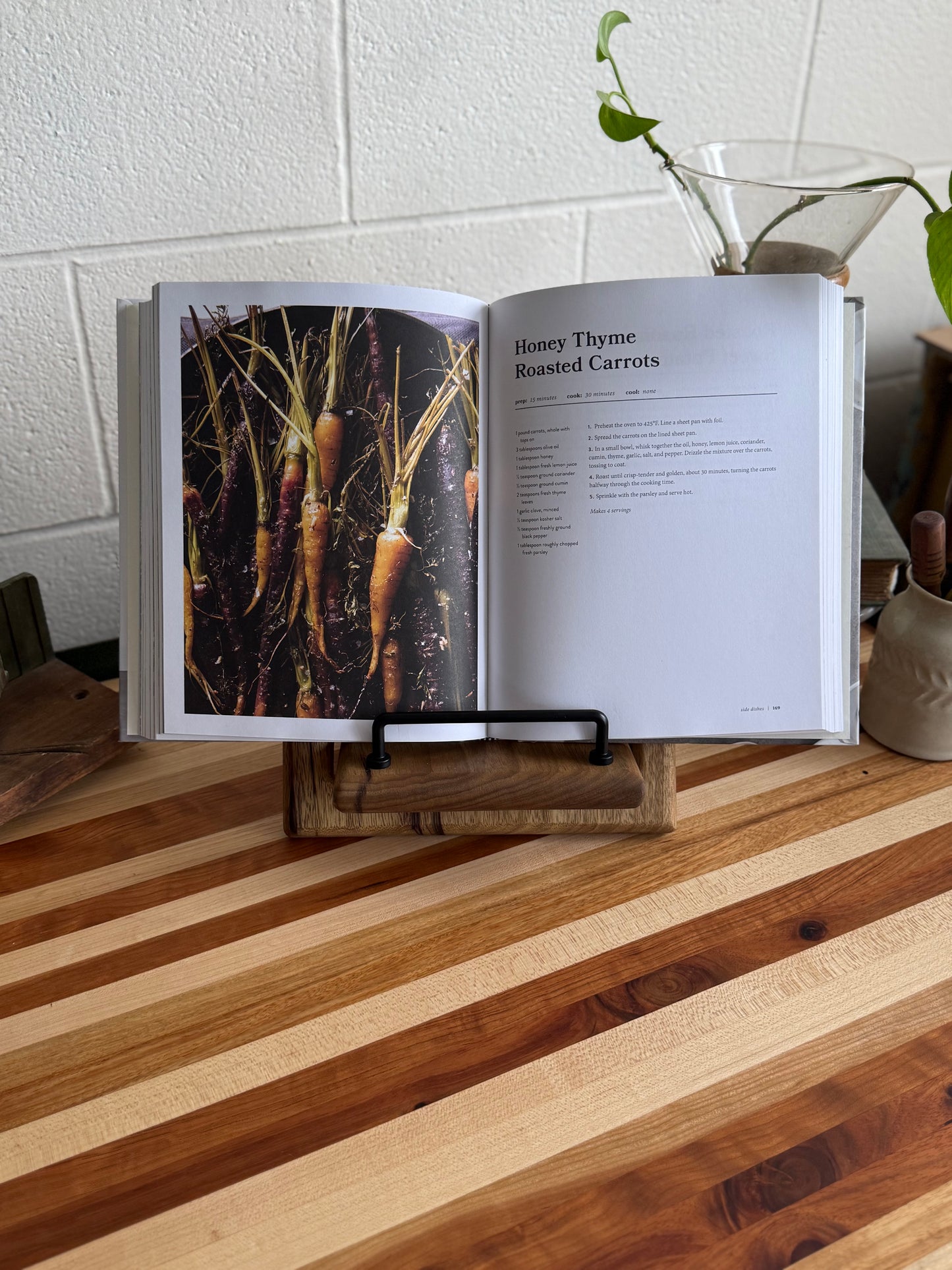 Cookbook Holder - Black Limba