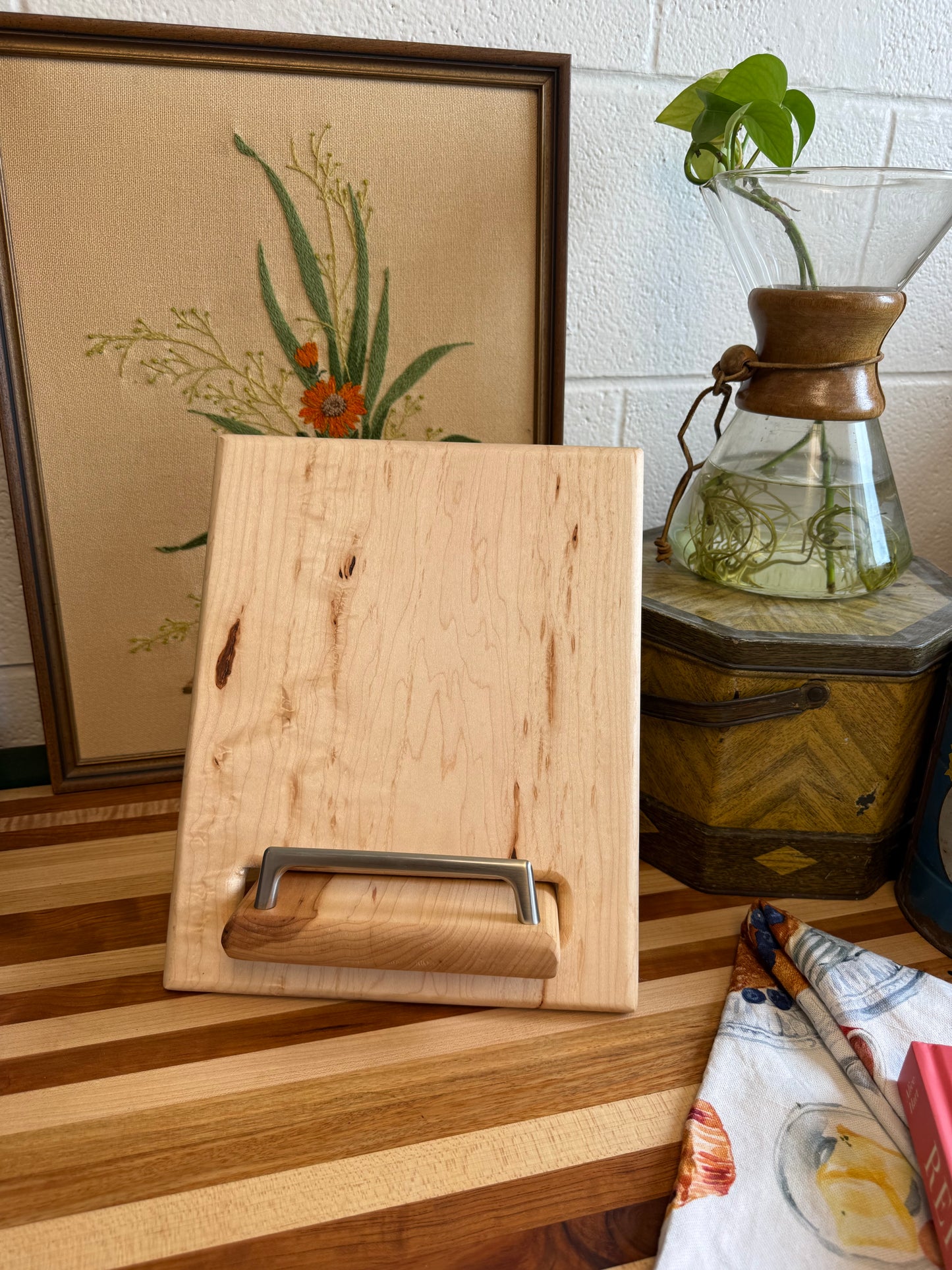 Cookbook Holder - Figured Maple